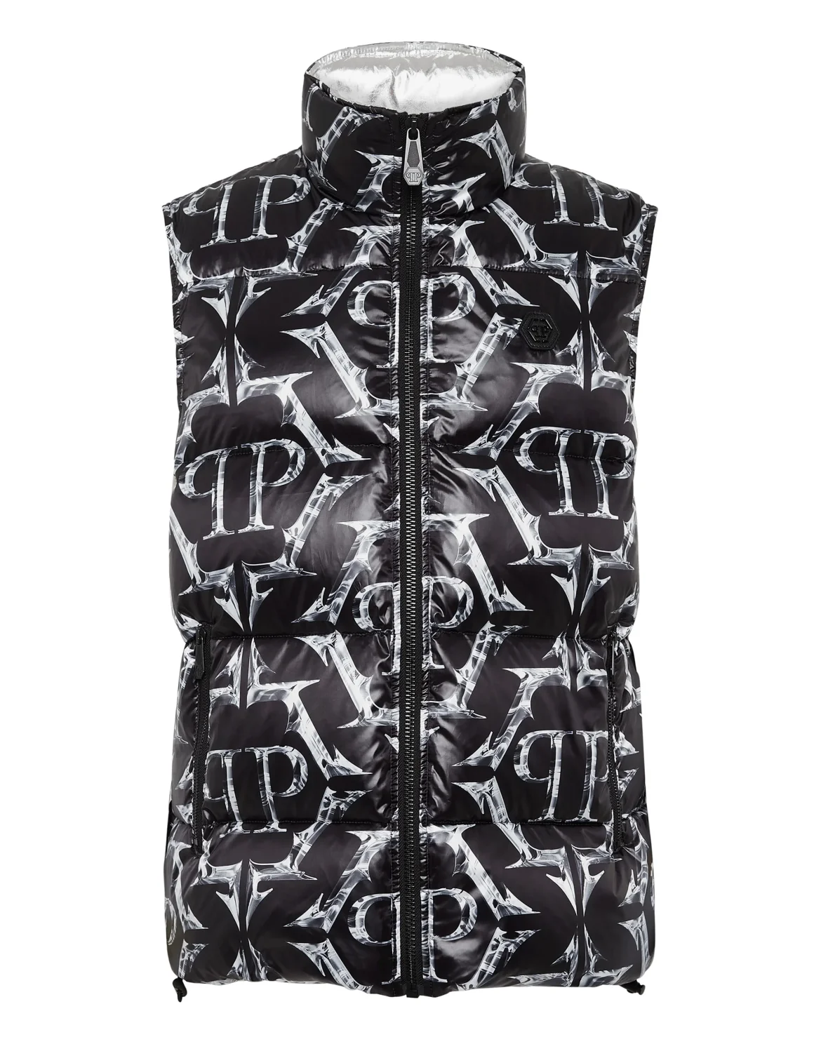 Nylon Puffer Vest Chrome, цвет: Черный
