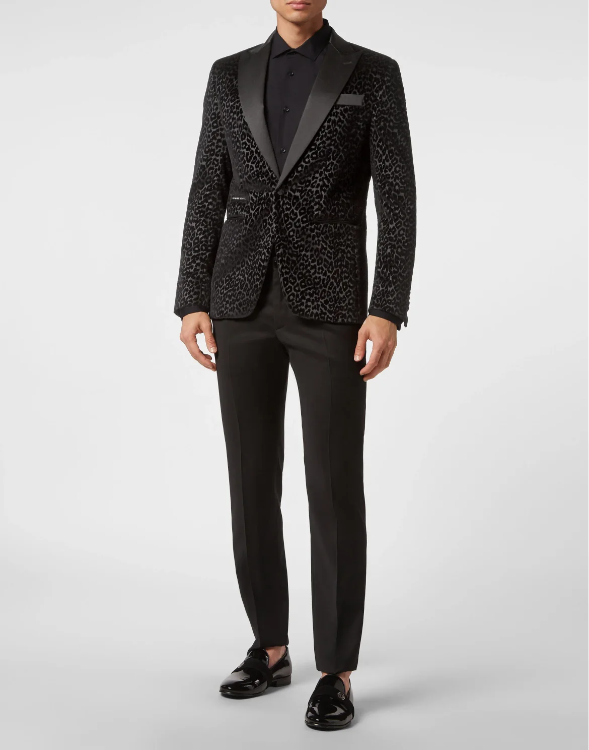 Flock Velvet Blazer Lord fit Sartorial, цвет: Черный