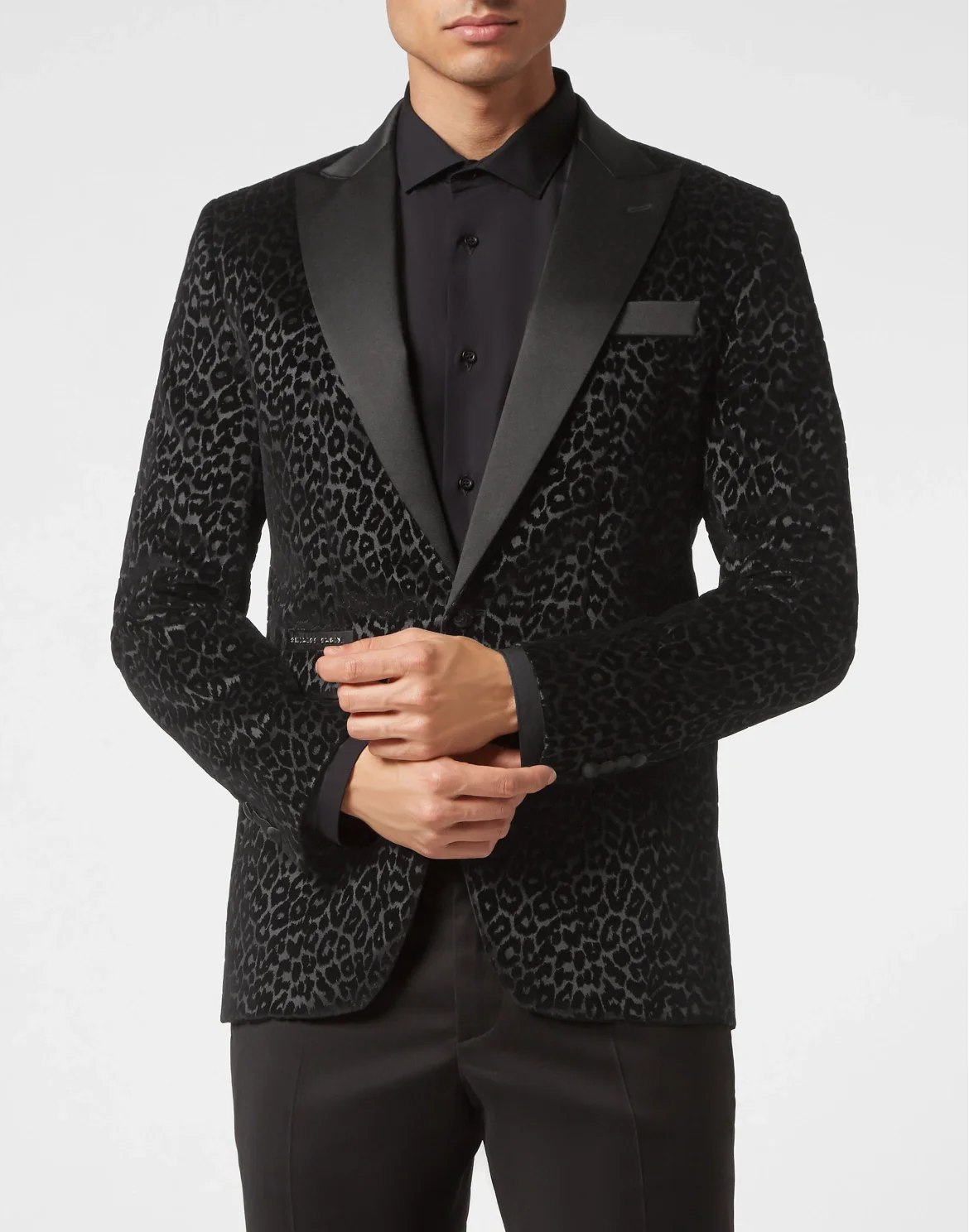 Flock Velvet Blazer Lord fit Sartorial, цвет: Черный