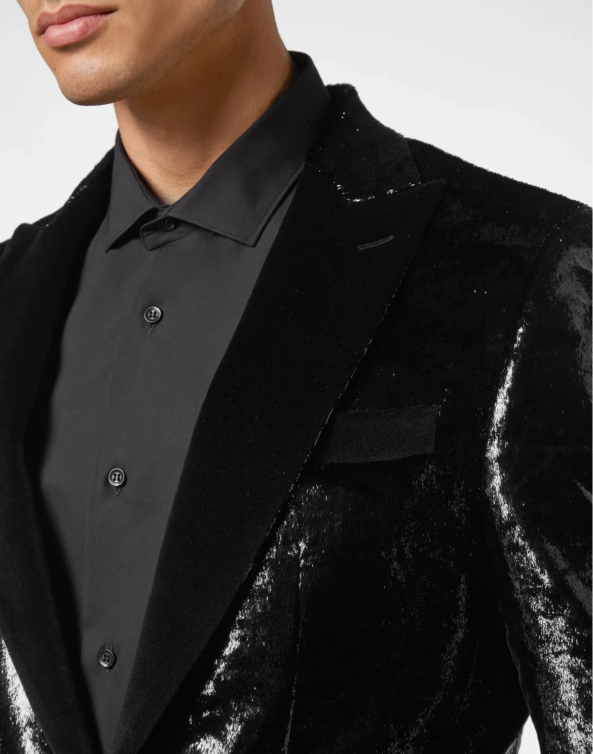 Velvet & Lurex Blazer Lord fit Sartorial, цвет: Черный