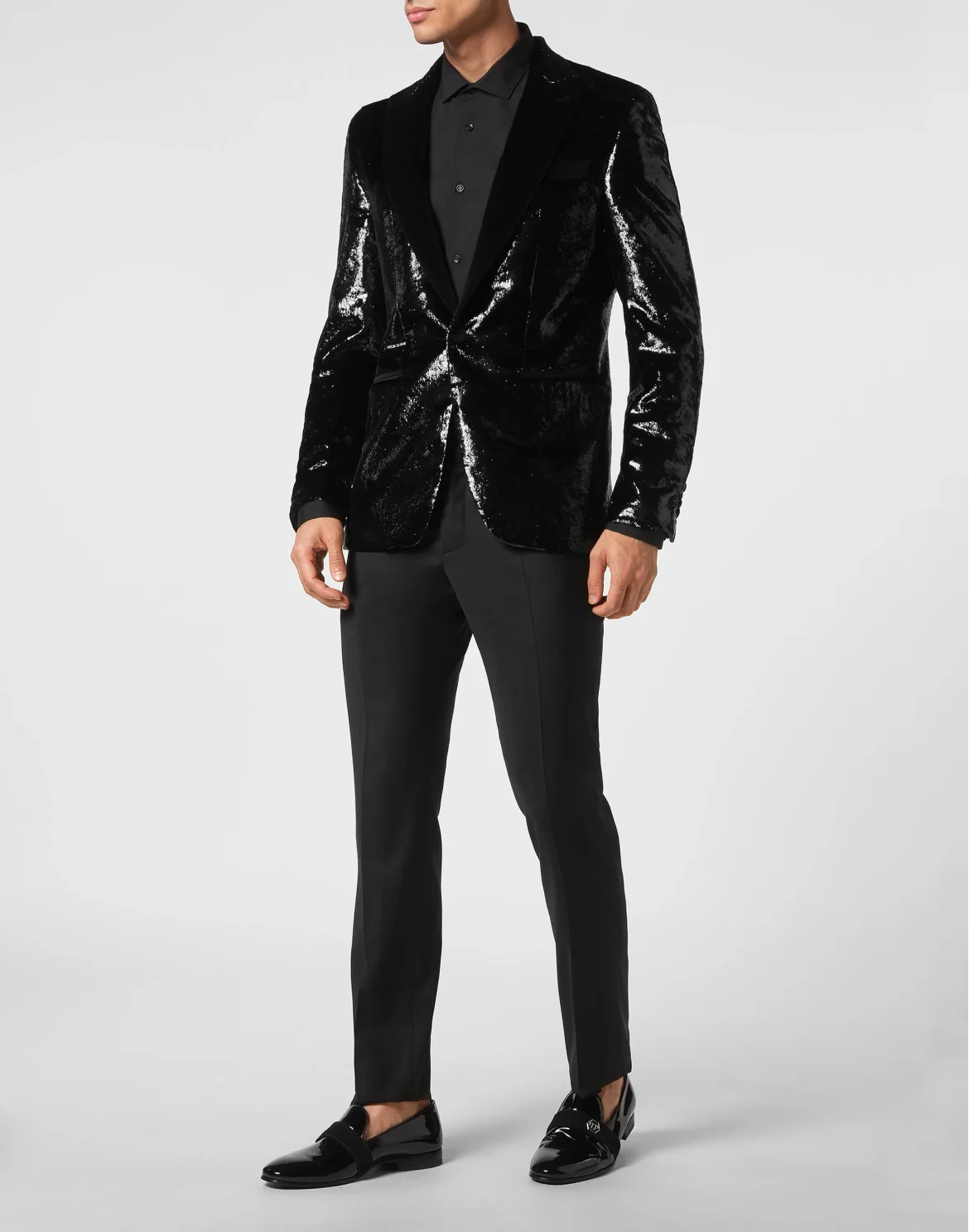Velvet & Lurex Blazer Lord fit Sartorial, цвет: Черный