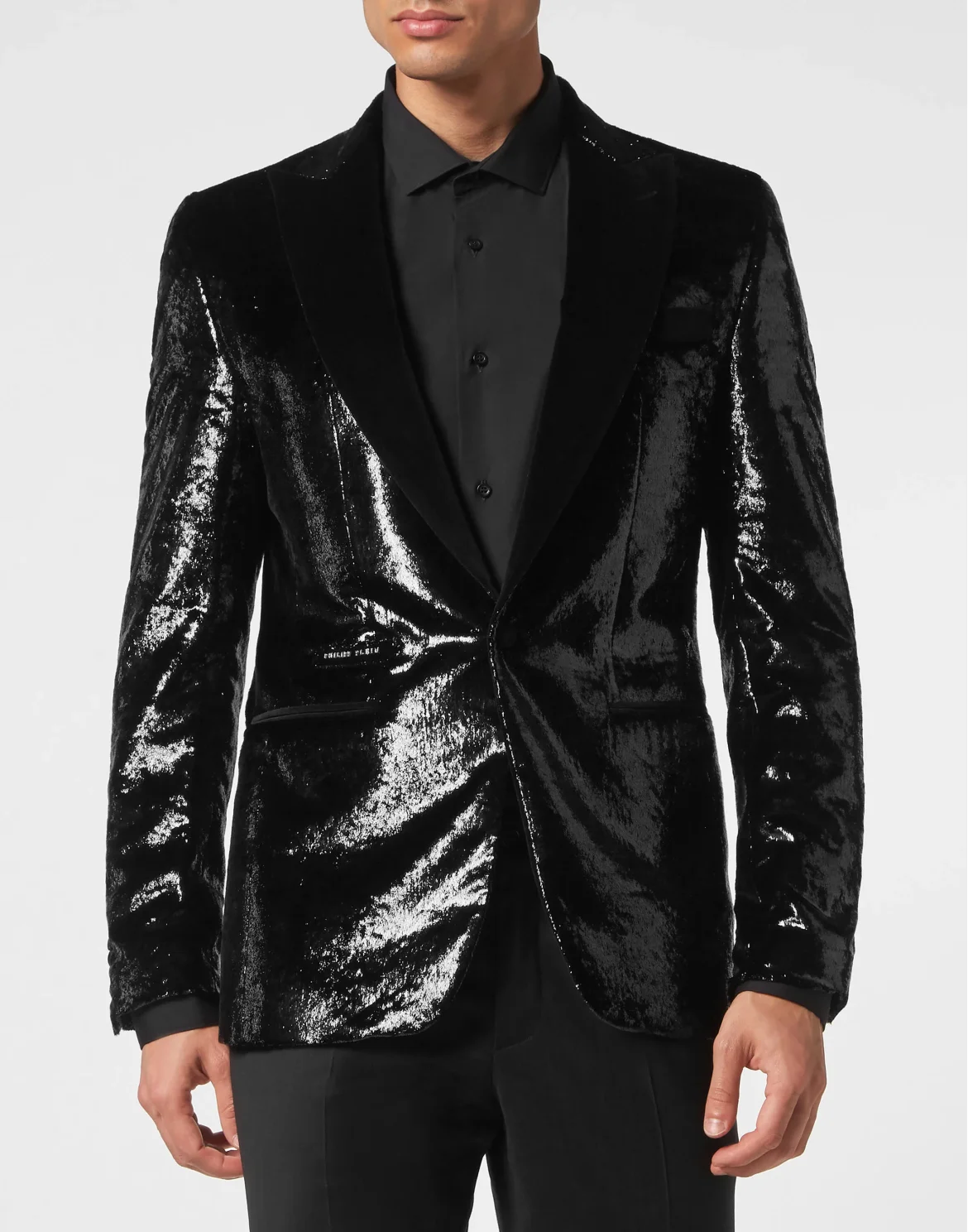 Velvet & Lurex Blazer Lord fit Sartorial, цвет: Черный