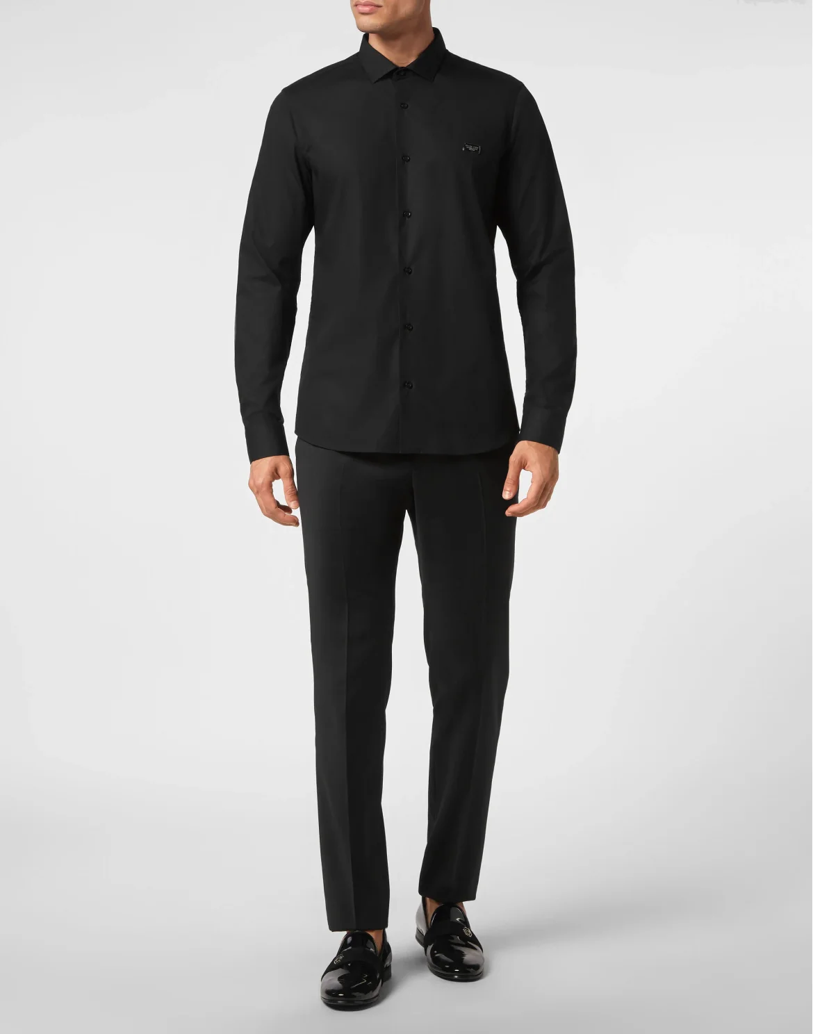 Shirt Sugar Daddy Cut LS Skull strass, цвет: Черный