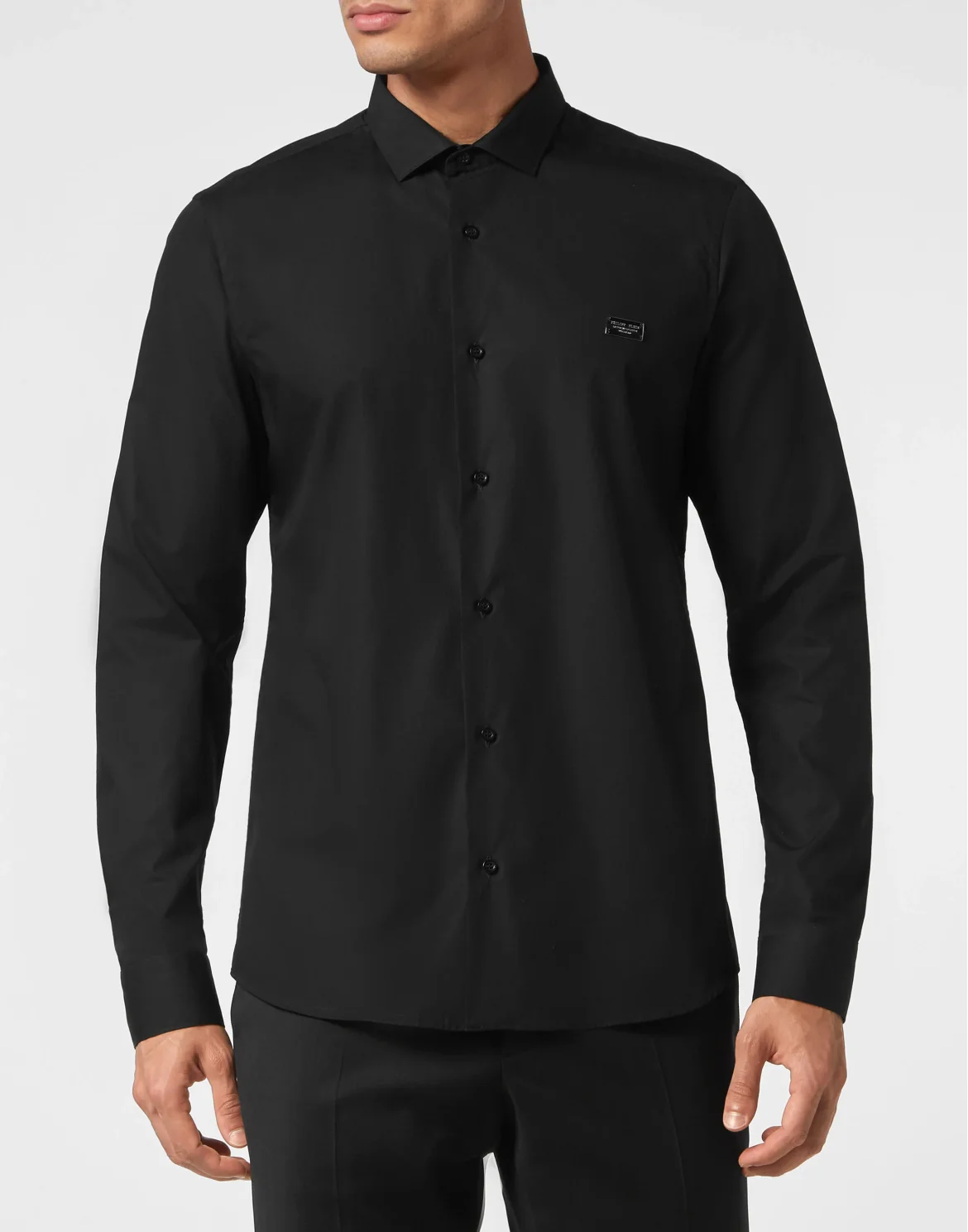 Shirt Sugar Daddy Cut LS Skull strass, цвет: Черный