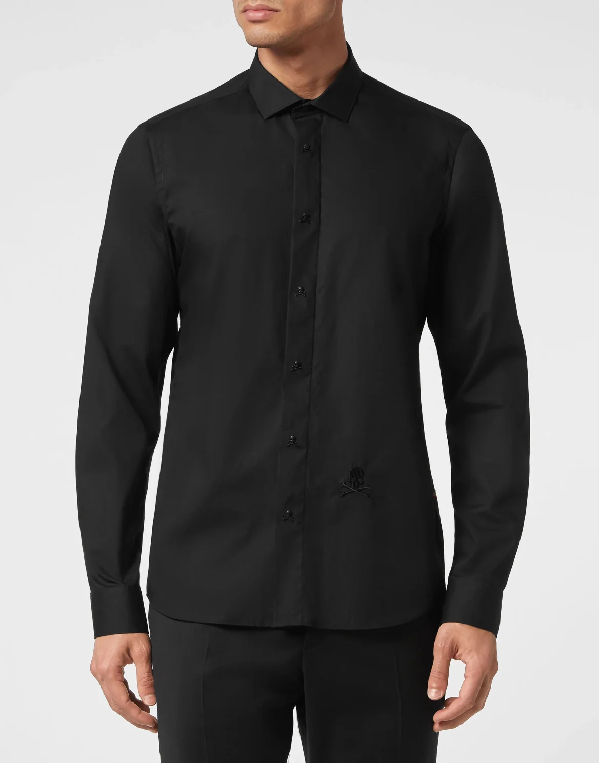 Shirt Sugar Daddy Cut LS Skull&Bones, цвет: Черный
