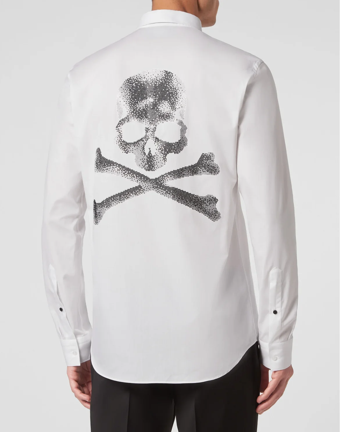 Shirt Sugar Daddy Cut LS Skull&Bones, цвет: Белый