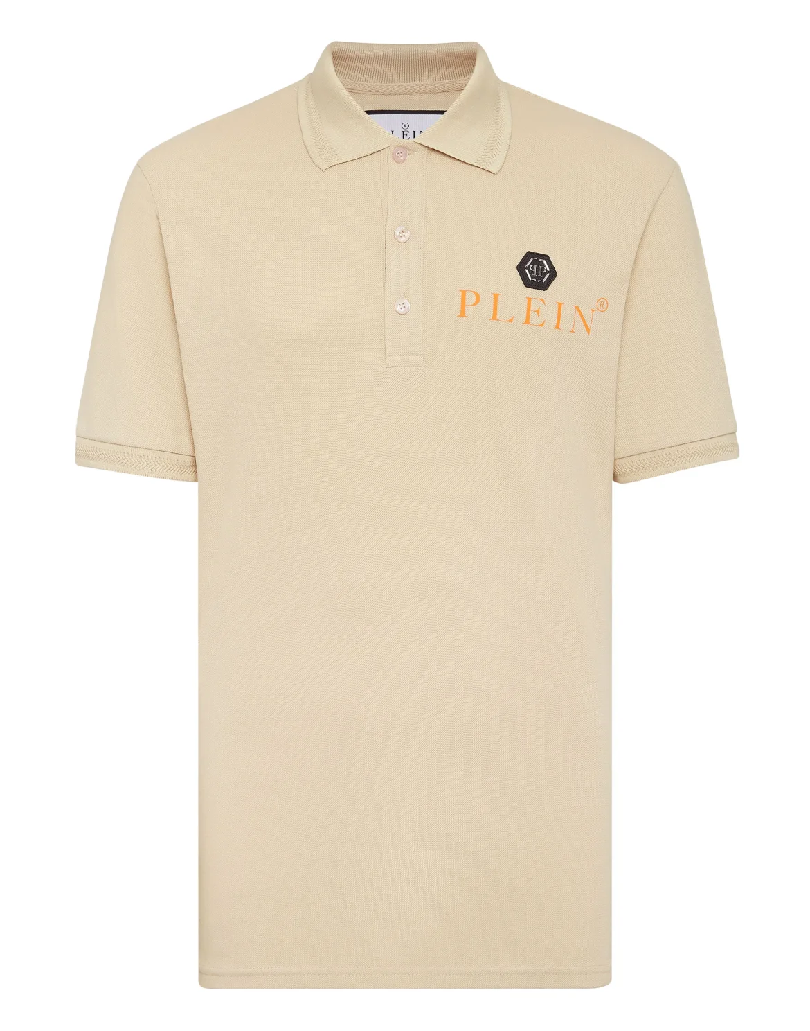 Slim Fit Polo shirt SS Iconic Plein, цвет: Бежевый
