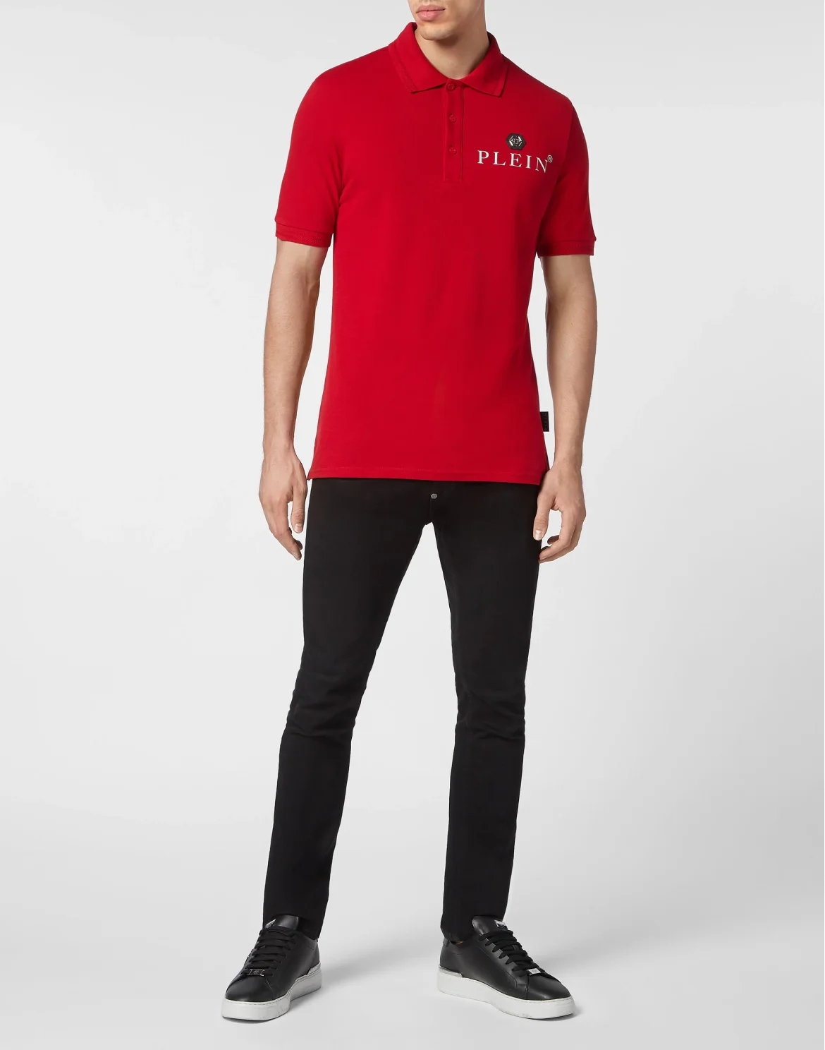 Slim Fit Polo shirt SS Iconic Plein, цвет: Красный