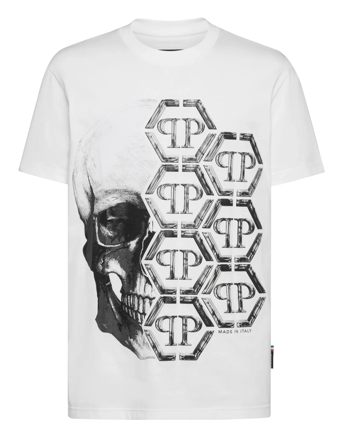 T-shirt Round Neck SS Skull and Plein, цвет: Белый