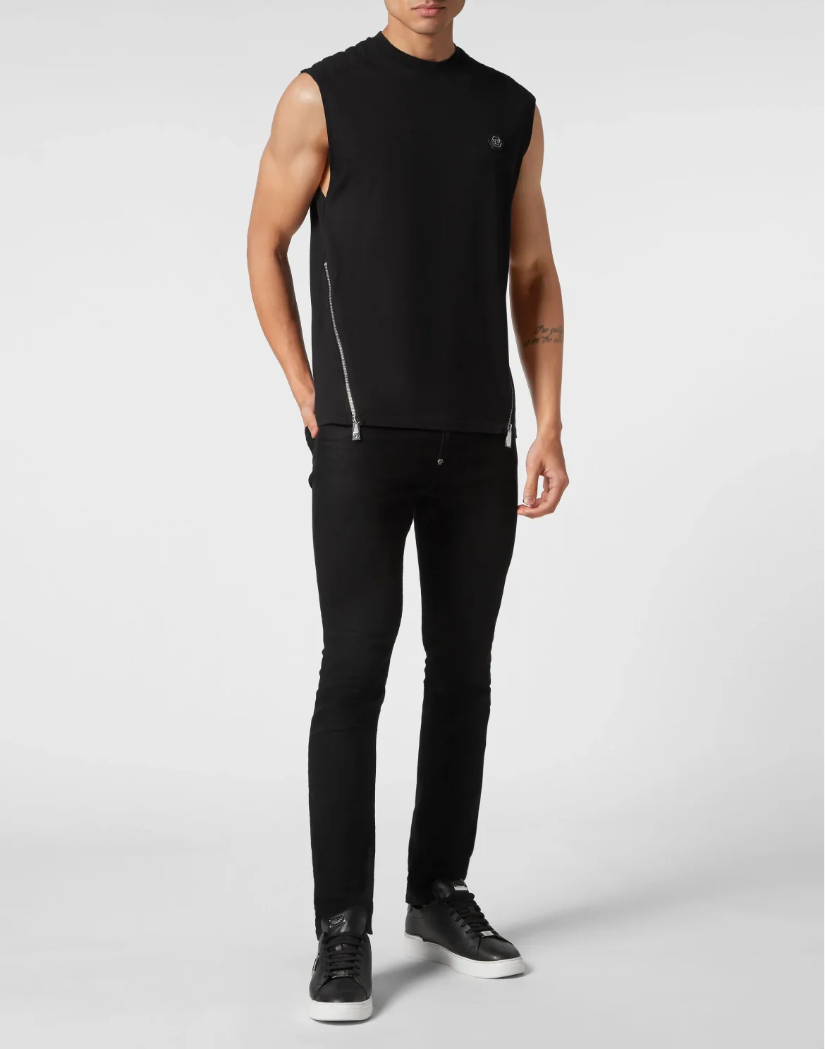 Sleeveless Top Snake, цвет: Черный