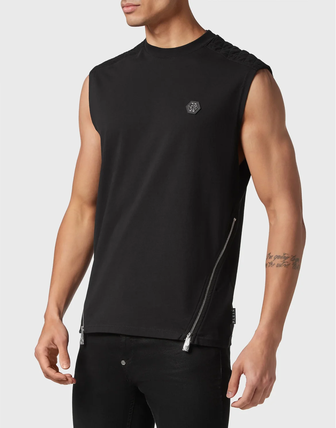 Sleeveless Top Snake, цвет: Черный