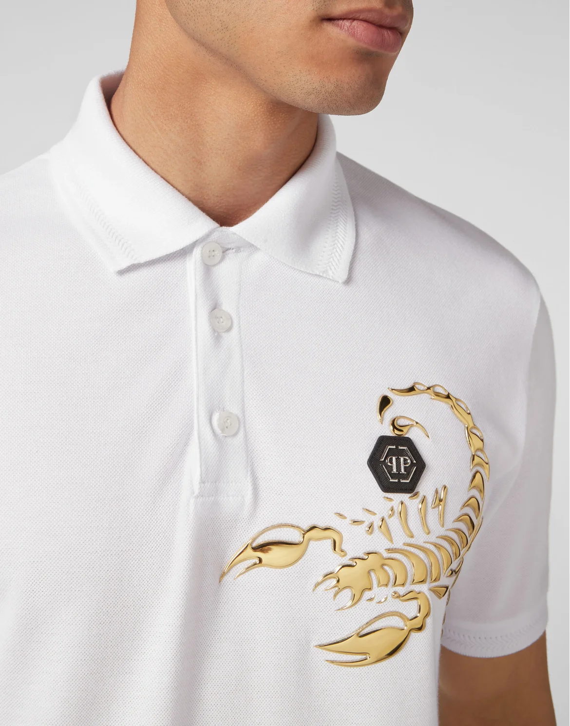 Slim Fit Polo Shirt Scorpion, цвет: Белый