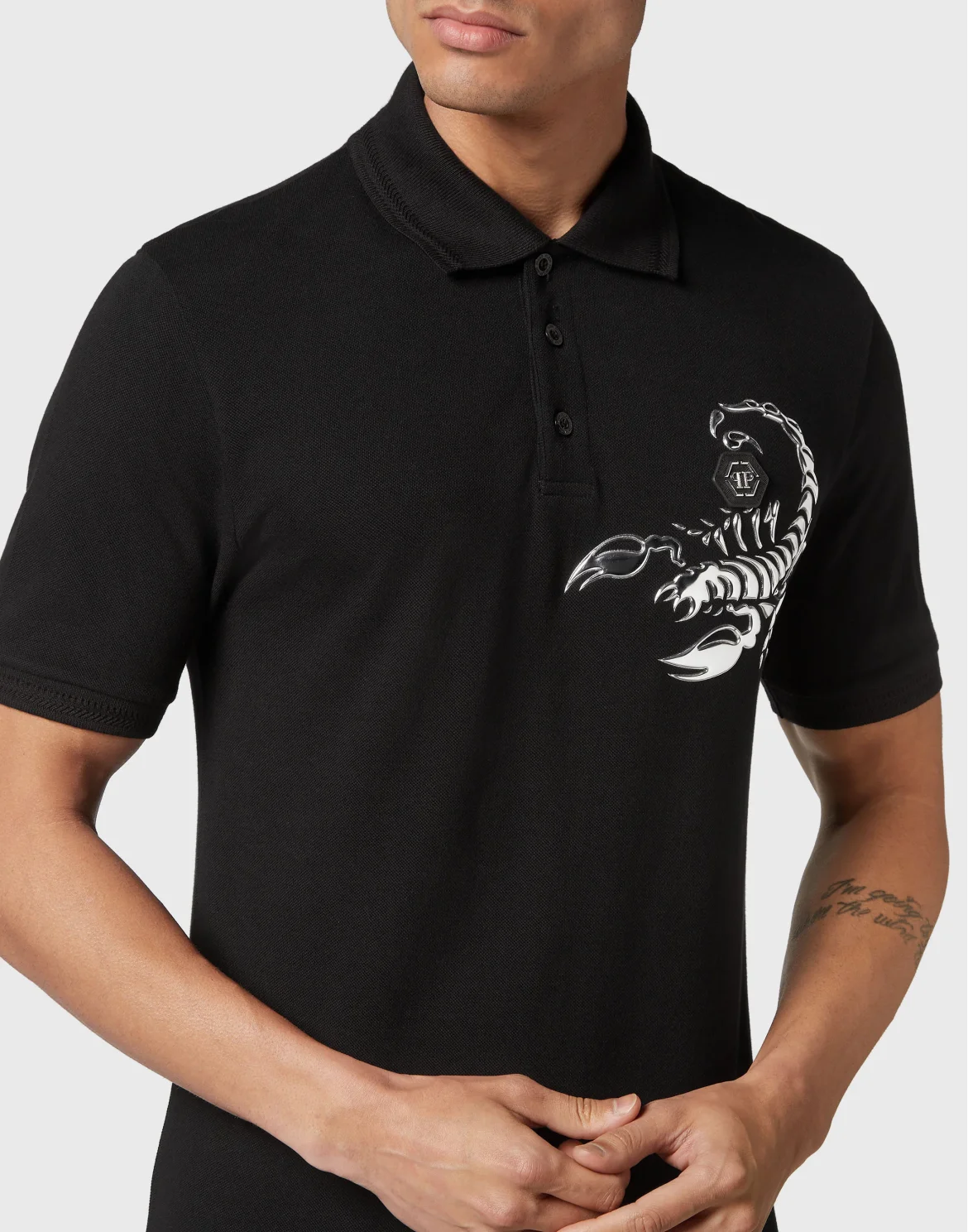 Slim Fit Polo Shirt Scorpion, цвет: Черный