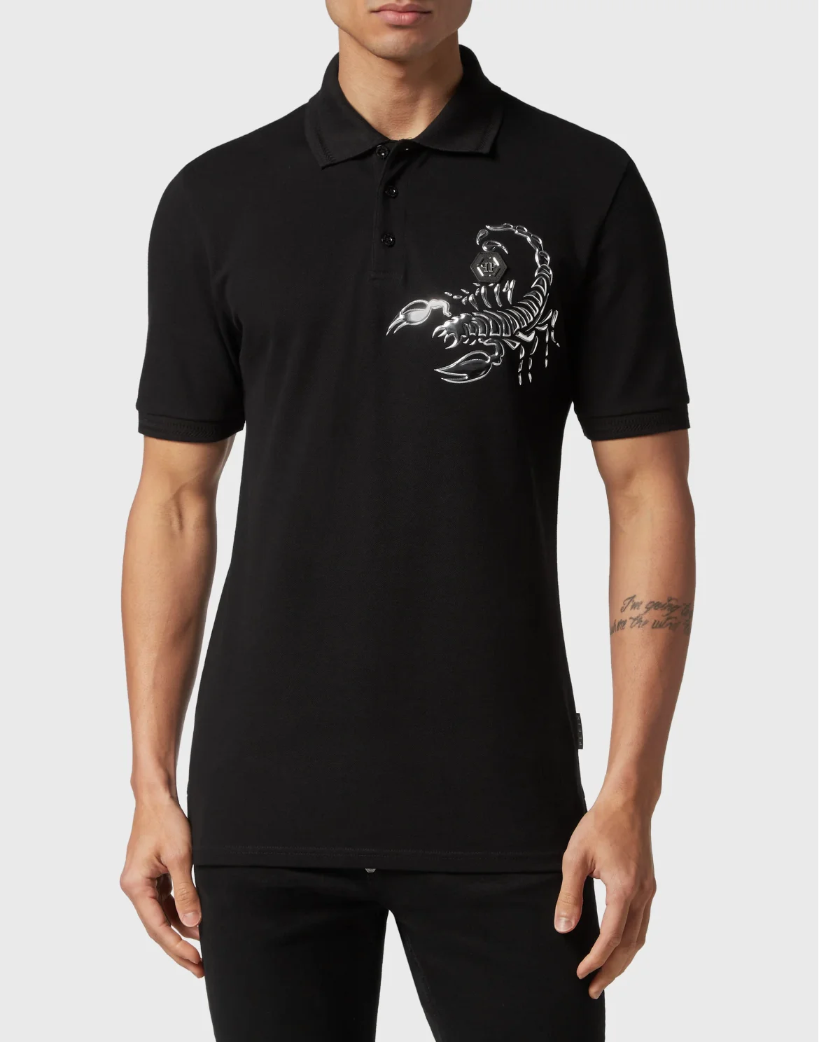 Slim Fit Polo Shirt Scorpion, цвет: Черный