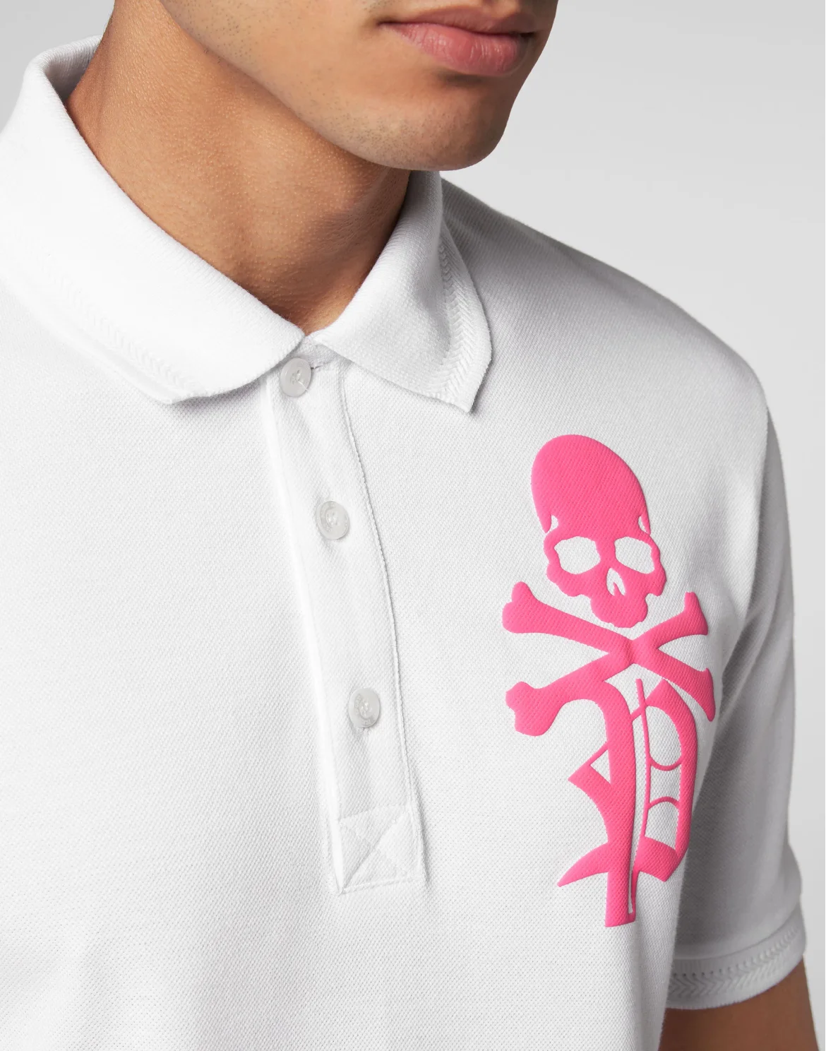 Slim Fit Polo Shirt Skull&Bones, цвет: Белый