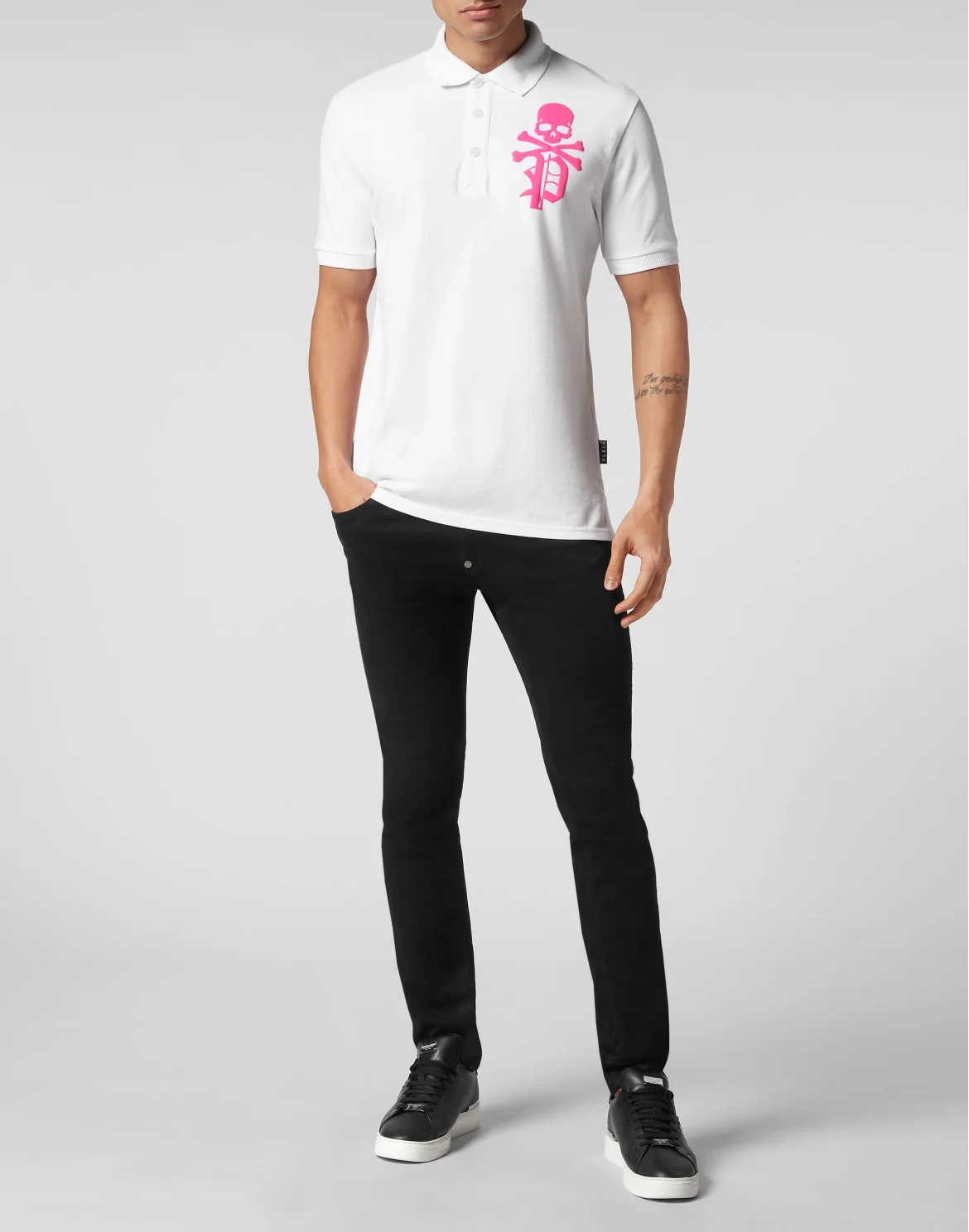 Slim Fit Polo Shirt Skull&Bones, цвет: Белый