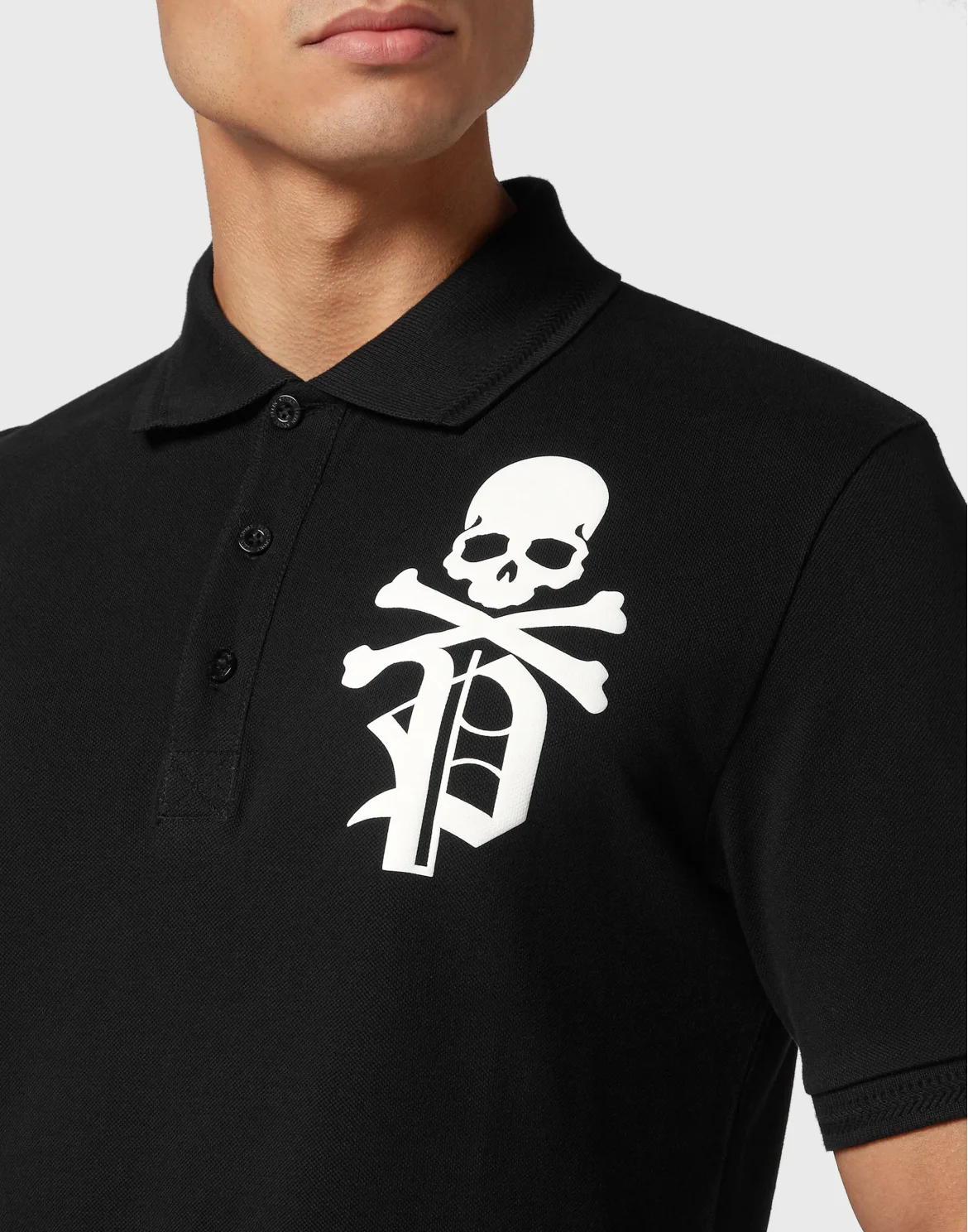 Slim Fit Polo Shirt Skull&Bones, цвет: Черный