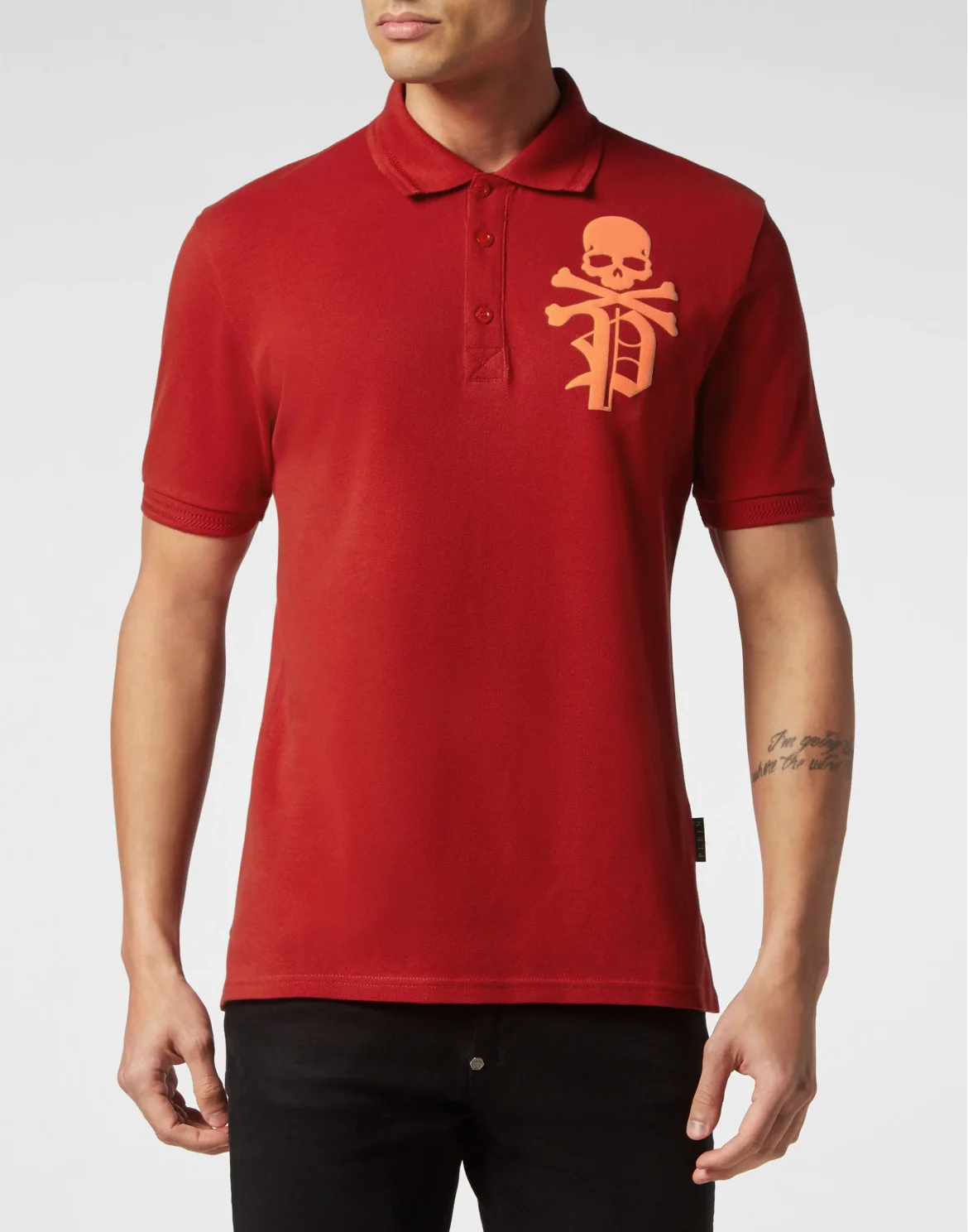 Slim Fit Polo Shirt Skull&Bones, цвет: Красный