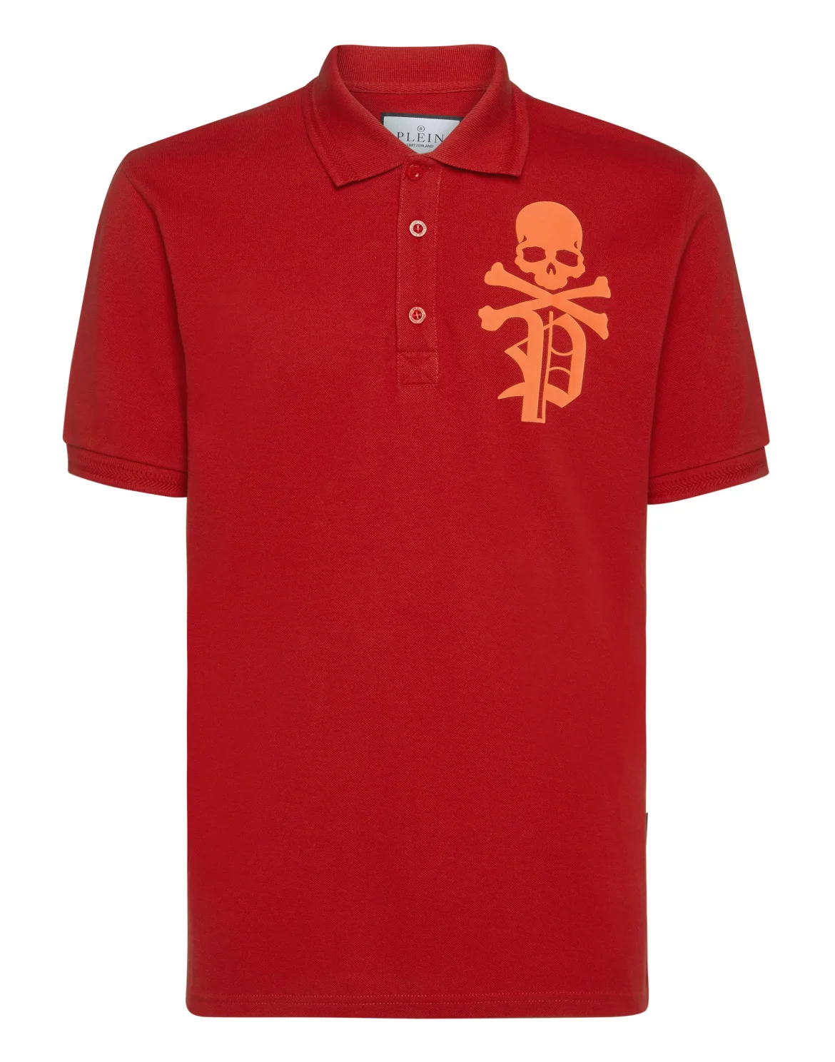 Slim Fit Polo Shirt Skull&Bones, цвет: Красный