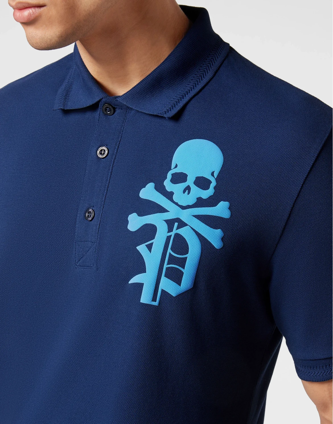 Slim Fit Polo Shirt Skull&Bones, цвет: Синий