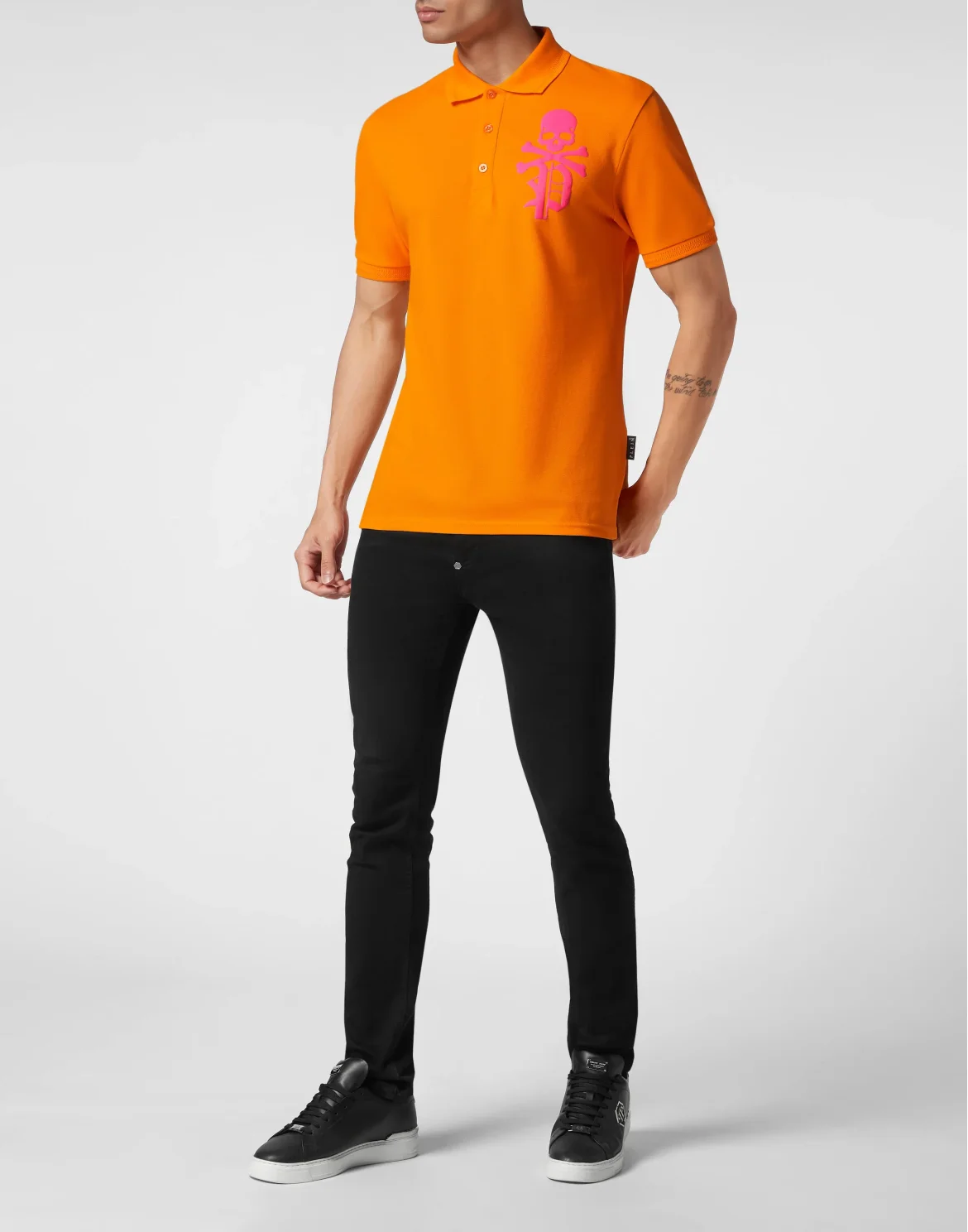 Slim Fit Polo Shirt Skull&Bones, цвет: Оранжевый