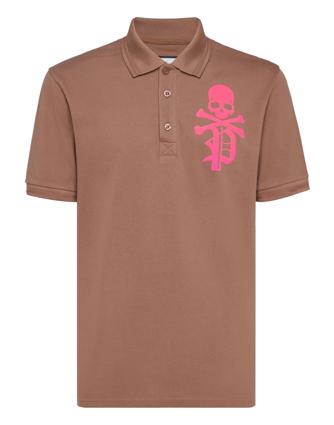 Slim Fit Polo Shirt Skull&Bones, цвет: Коричневый
