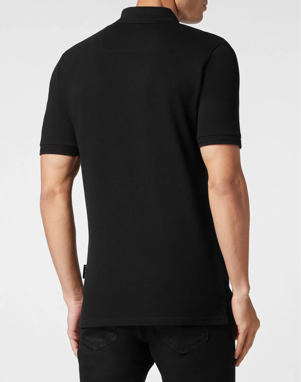 Slim Fit Jersey Polo Shirt Skull, цвет: Черный