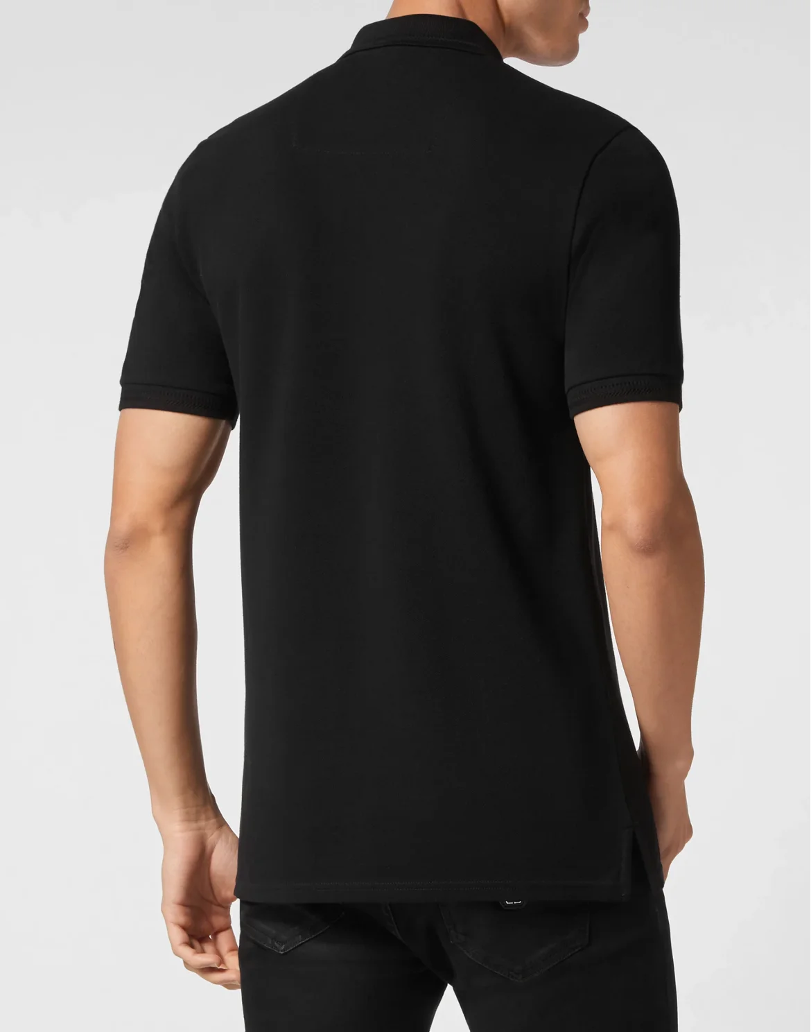 Slim Fit Polo Shirt Snake, цвет: Черный