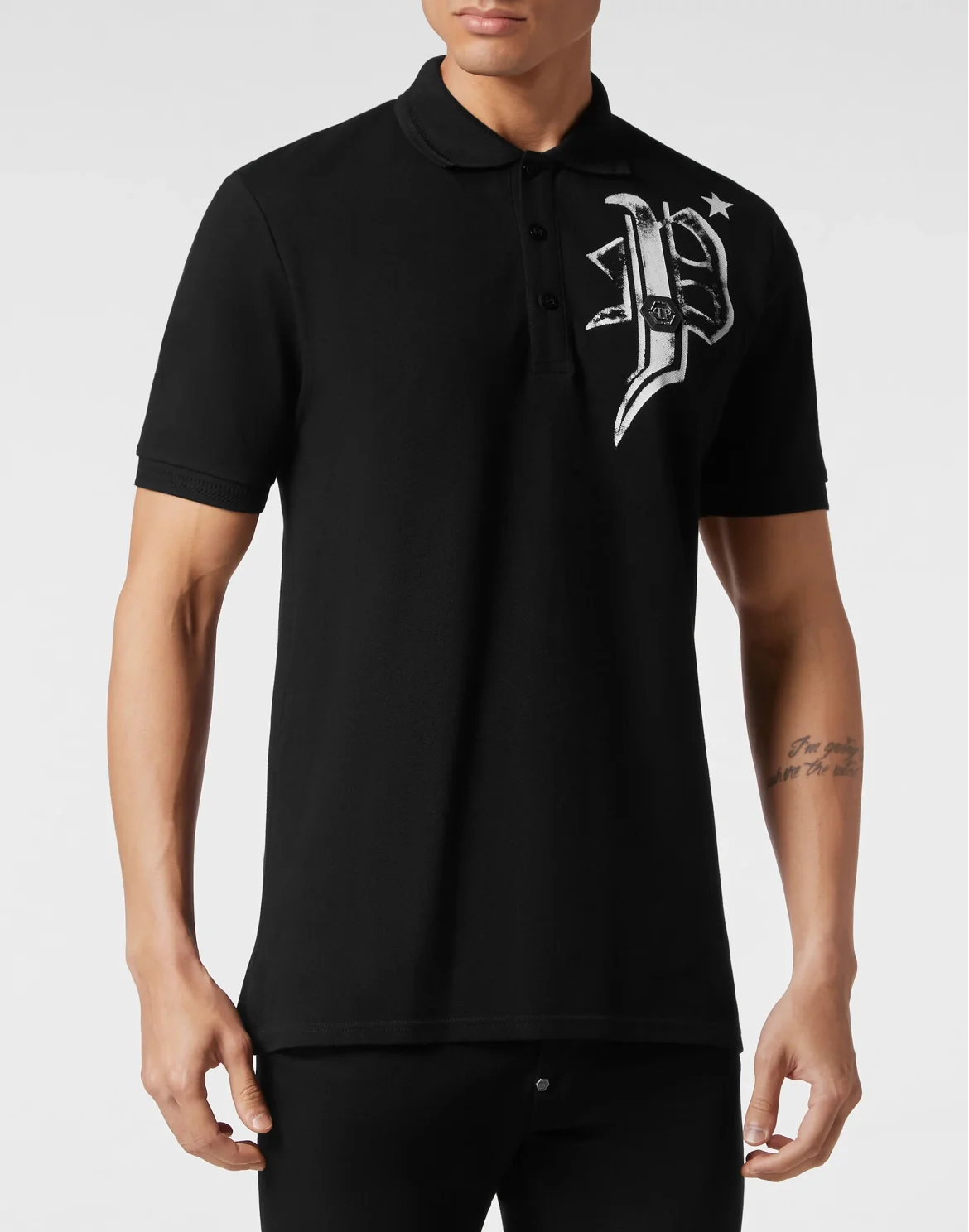 Slim Fit Jersey Polo Shirt Skull&Bones, цвет: Черный