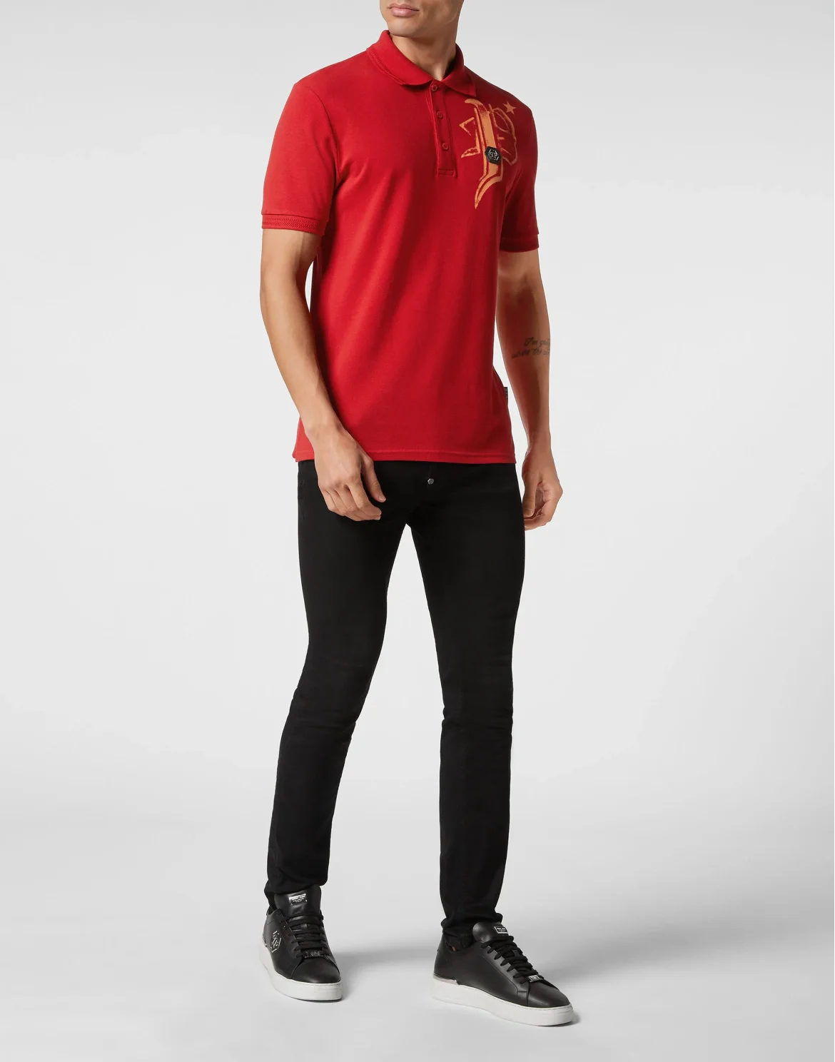 Slim Fit Jersey Polo Shirt Skull&Bones, цвет: Красный