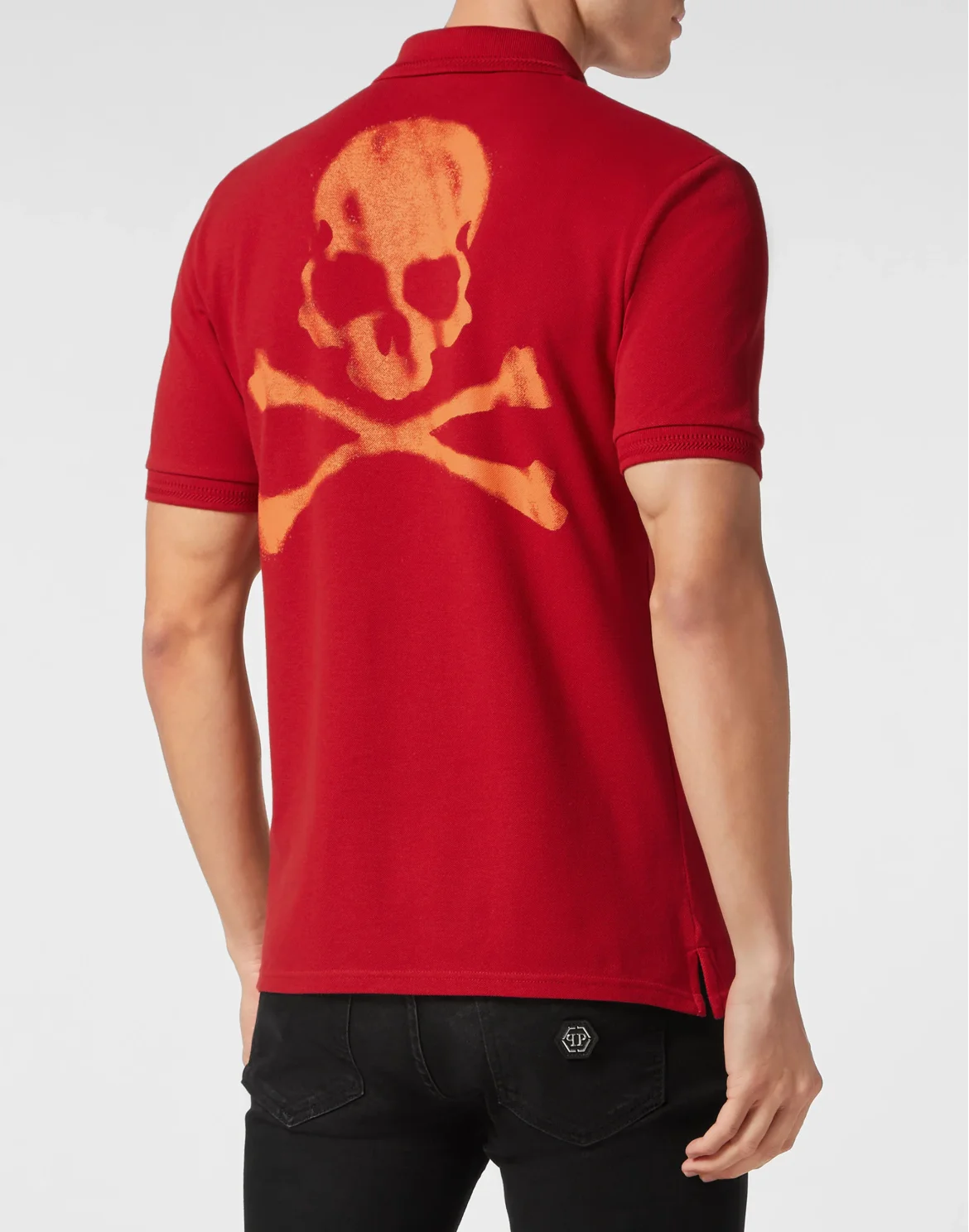 Slim Fit Jersey Polo Shirt Skull&Bones, цвет: Красный