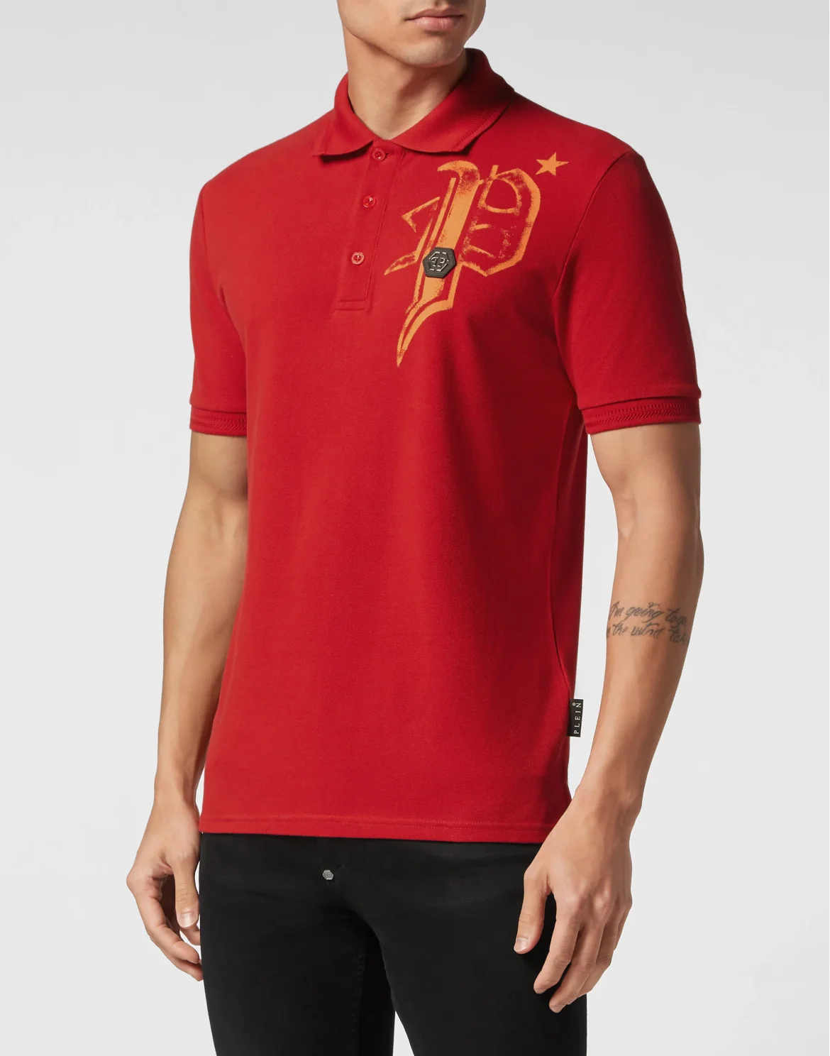 Slim Fit Jersey Polo Shirt Skull&Bones, цвет: Красный
