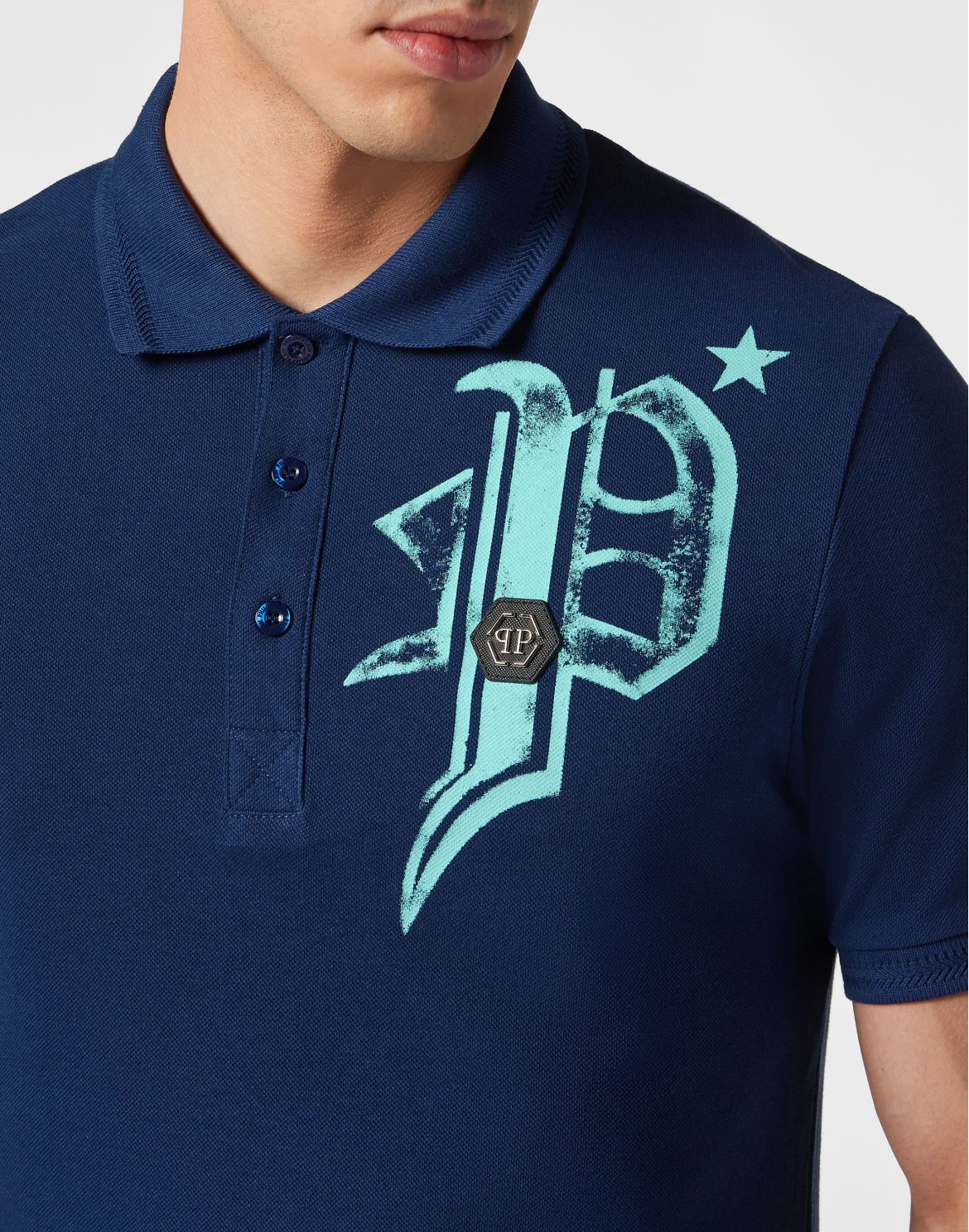 Slim Fit Jersey Polo Shirt Skull&Bones, цвет: Синий
