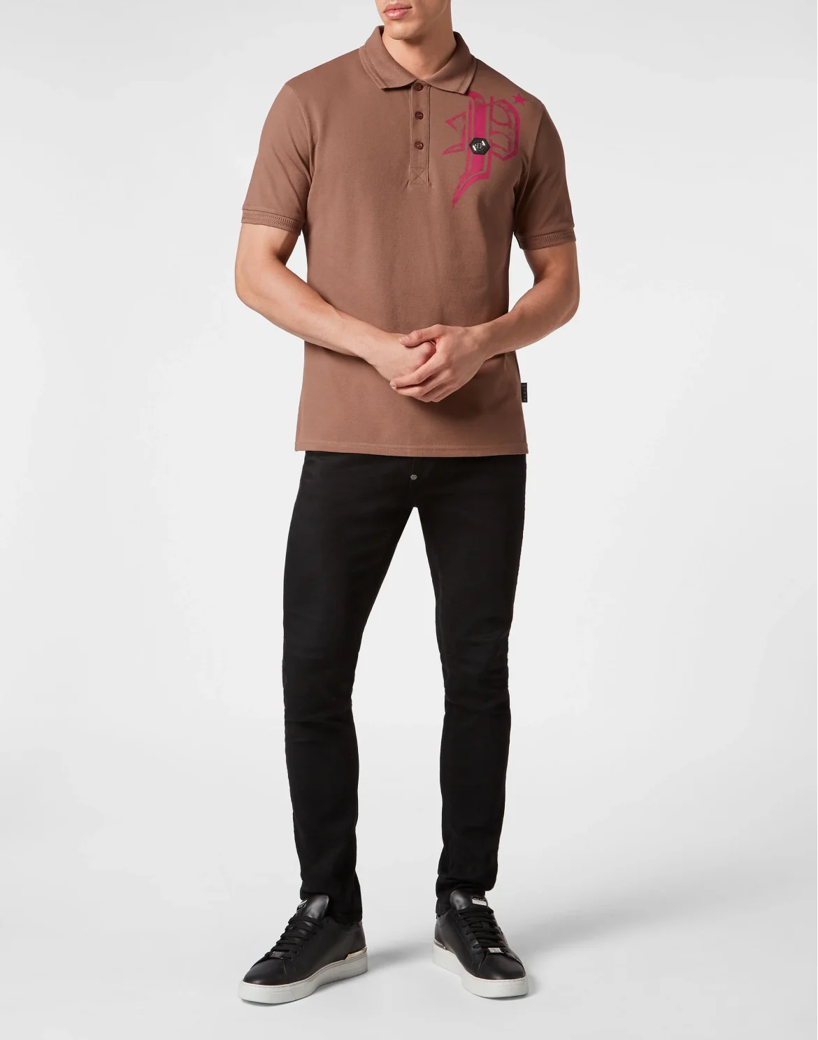 Slim Fit Jersey Polo Shirt Skull&Bones, цвет: Коричневый