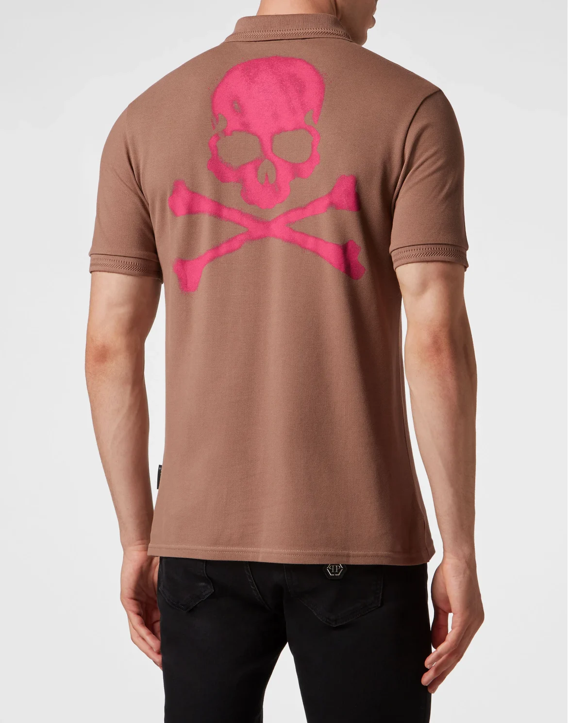 Slim Fit Jersey Polo Shirt Skull&Bones, цвет: Коричневый