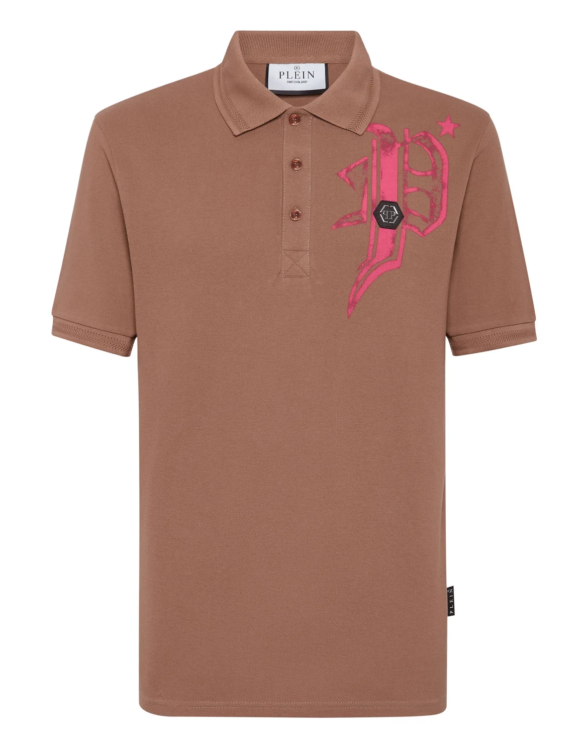 Slim Fit Jersey Polo Shirt Skull&Bones, цвет: Коричневый