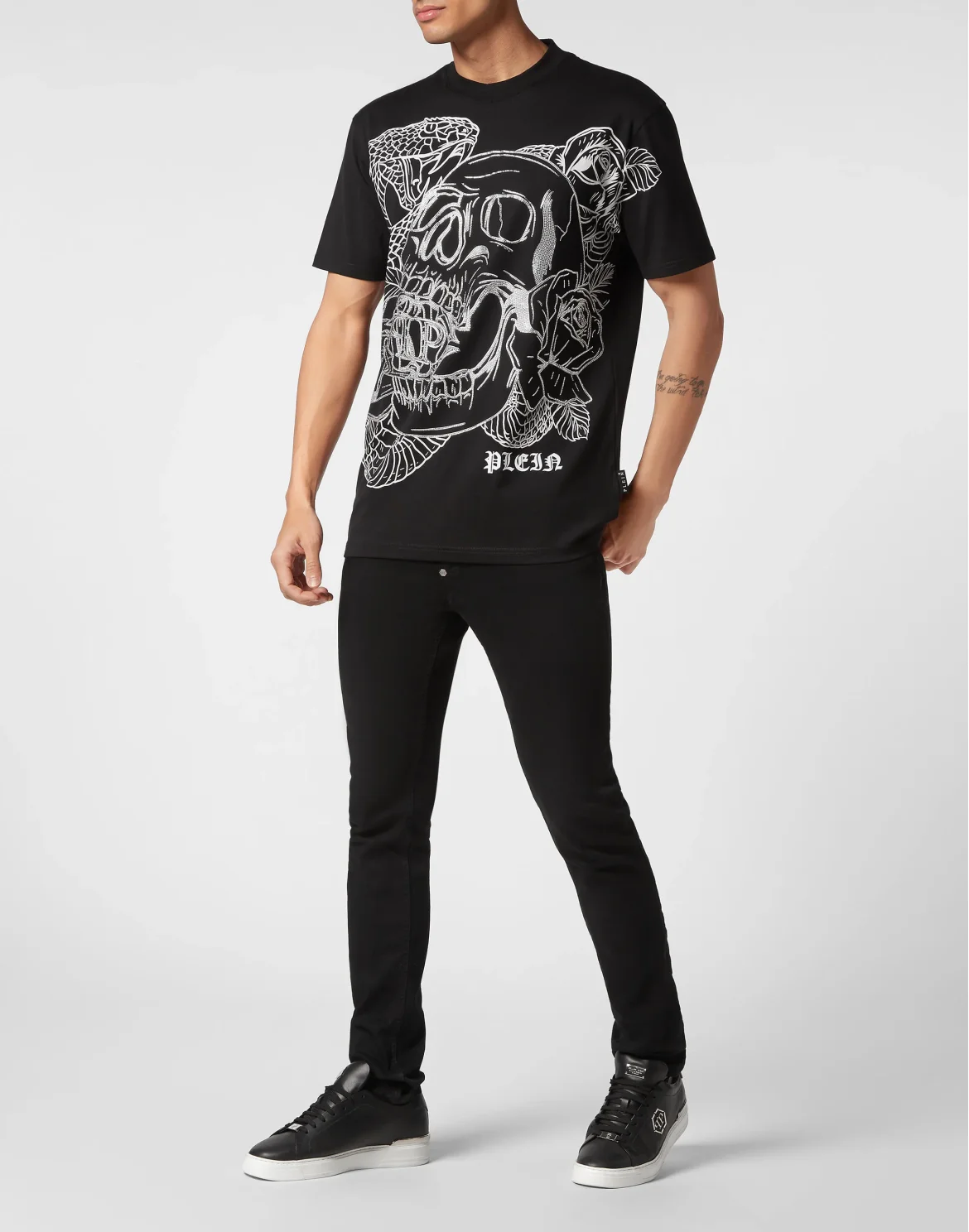 T-shirt Round Neck SS Snake, цвет: Черный