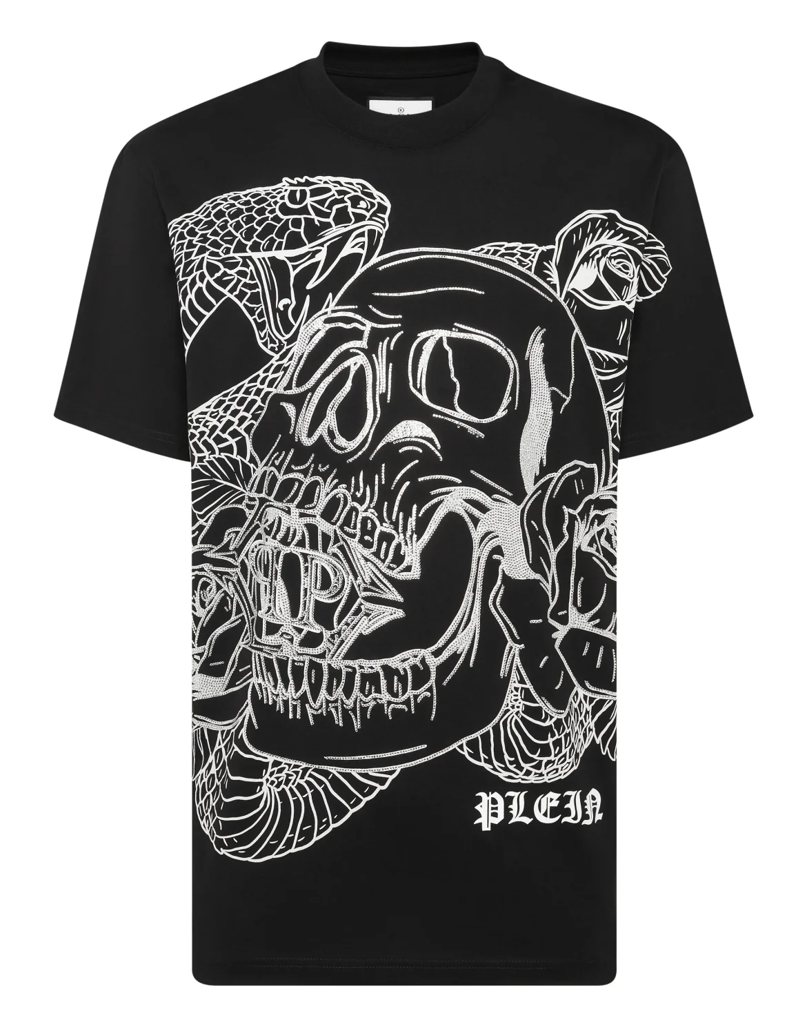 T-shirt Round Neck SS Snake, цвет: Черный