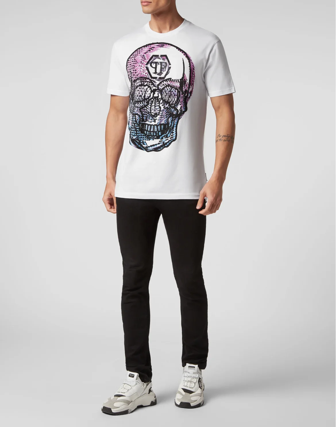 T-shirt Round Neck SS Skull, цвет: Белый