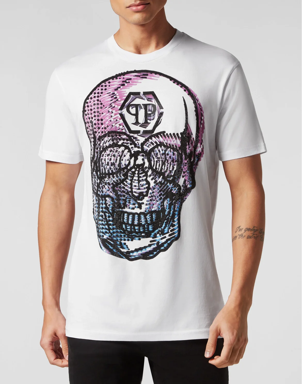 T-shirt Round Neck SS Skull, цвет: Белый