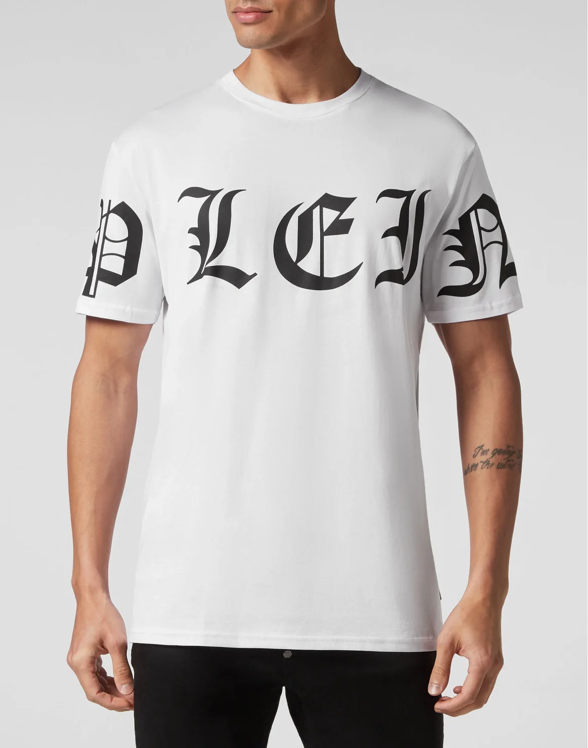 T-shirt Round Neck SS Gothic Plein, цвет: Белый