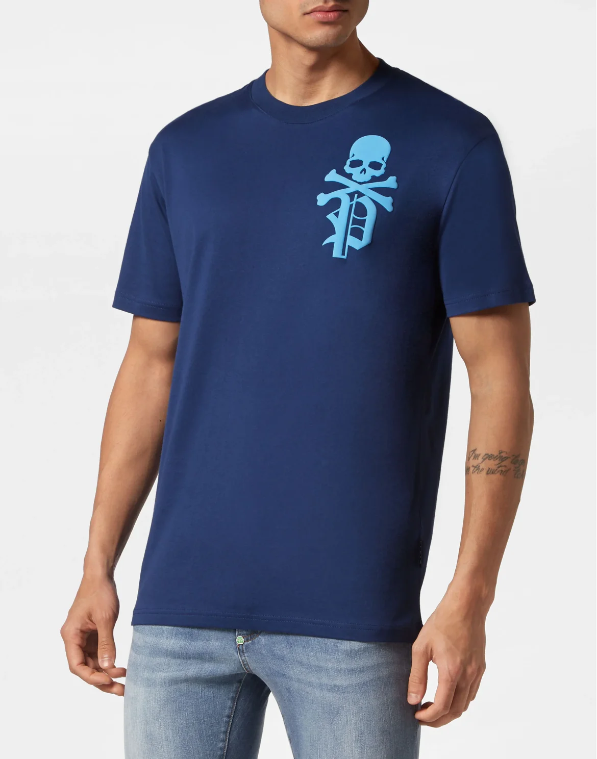 T-shirt Round Neck SS Skull&Bones, цвет: Синий