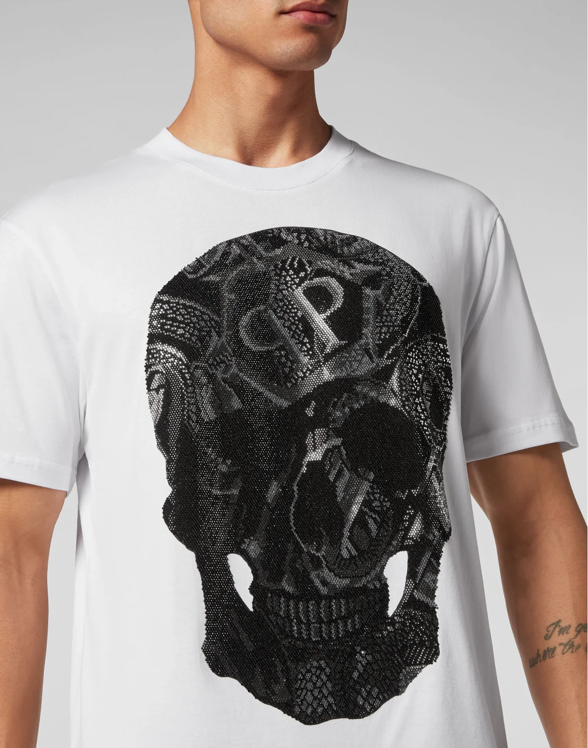 T-shirt Round Neck SS Snake, цвет: Белый