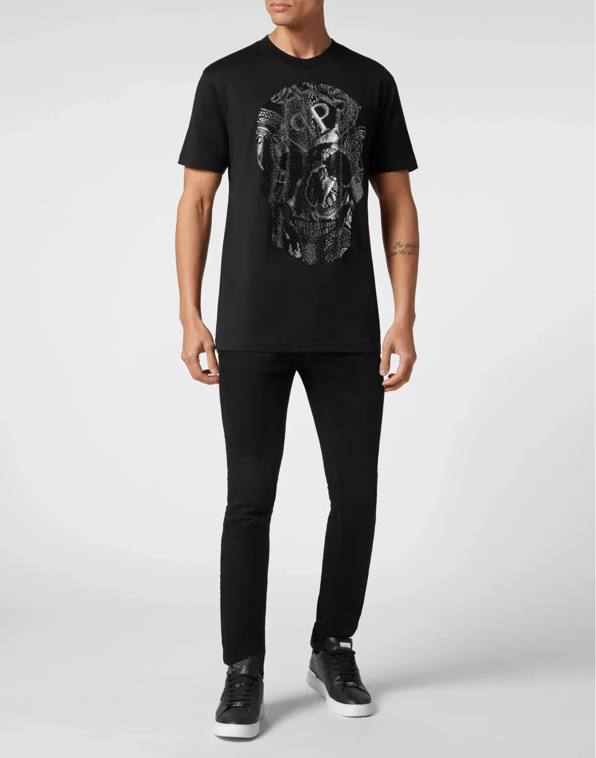 T-shirt Round Neck SS Snake, цвет: Черный