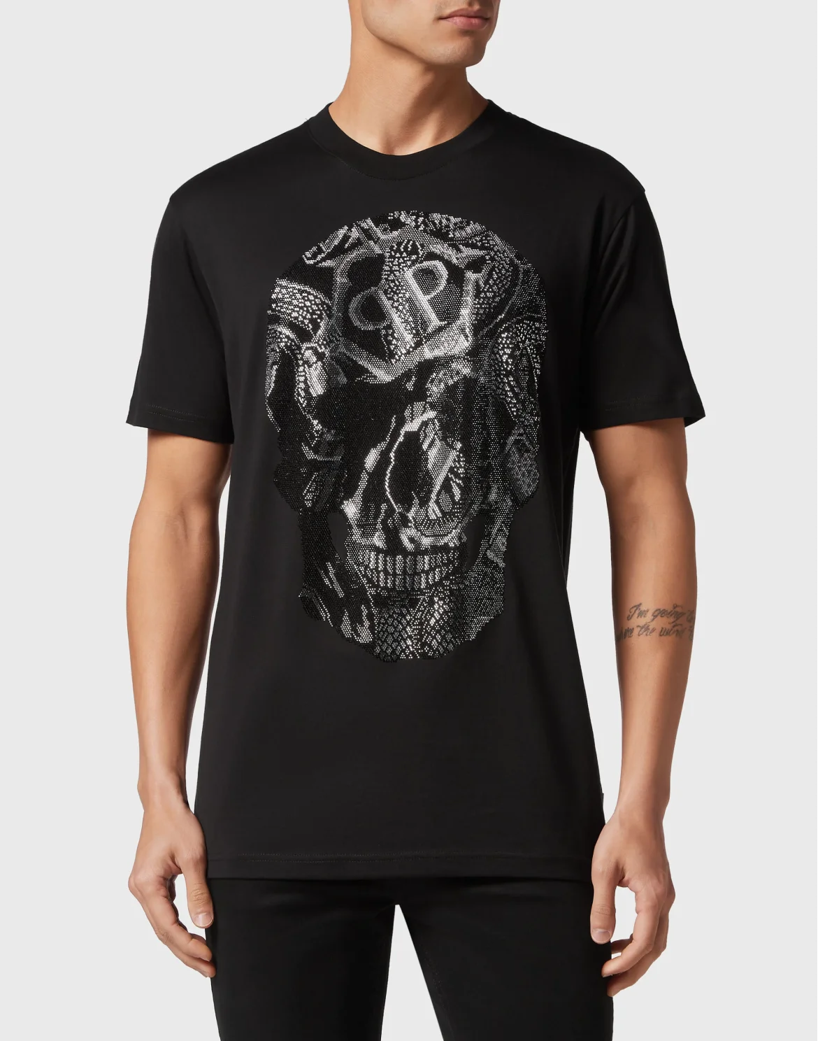 T-shirt Round Neck SS Snake, цвет: Черный