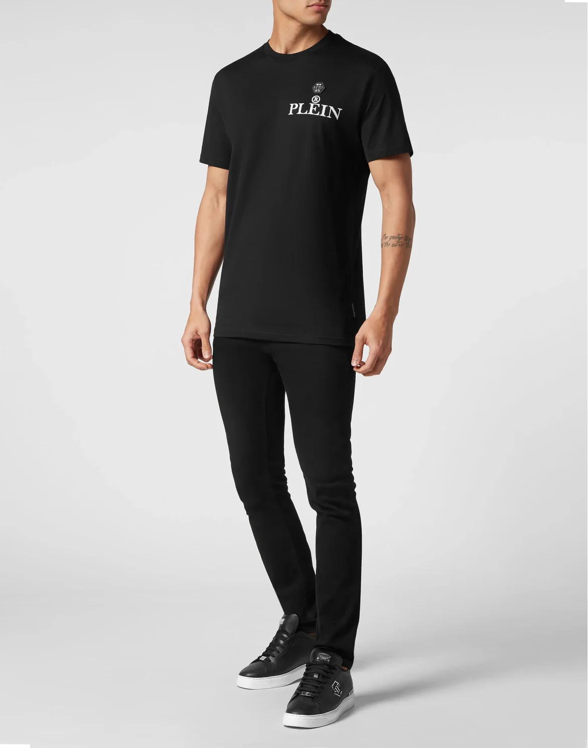 T-shirt Round Neck SS Iconic Plein, цвет: Черный