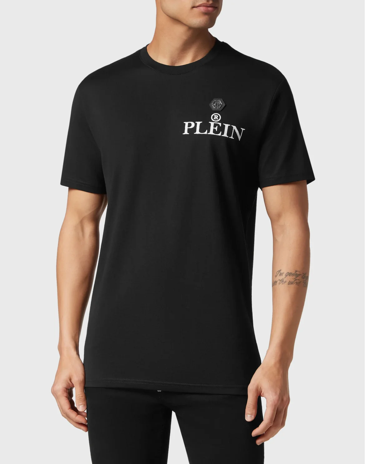 T-shirt Round Neck SS Iconic Plein, цвет: Черный