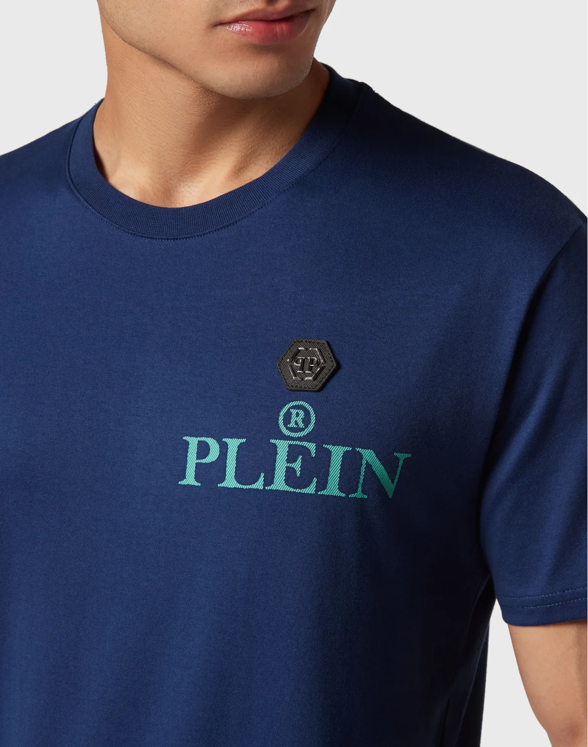 T-shirt Round Neck SS Iconic Plein, цвет: Синий