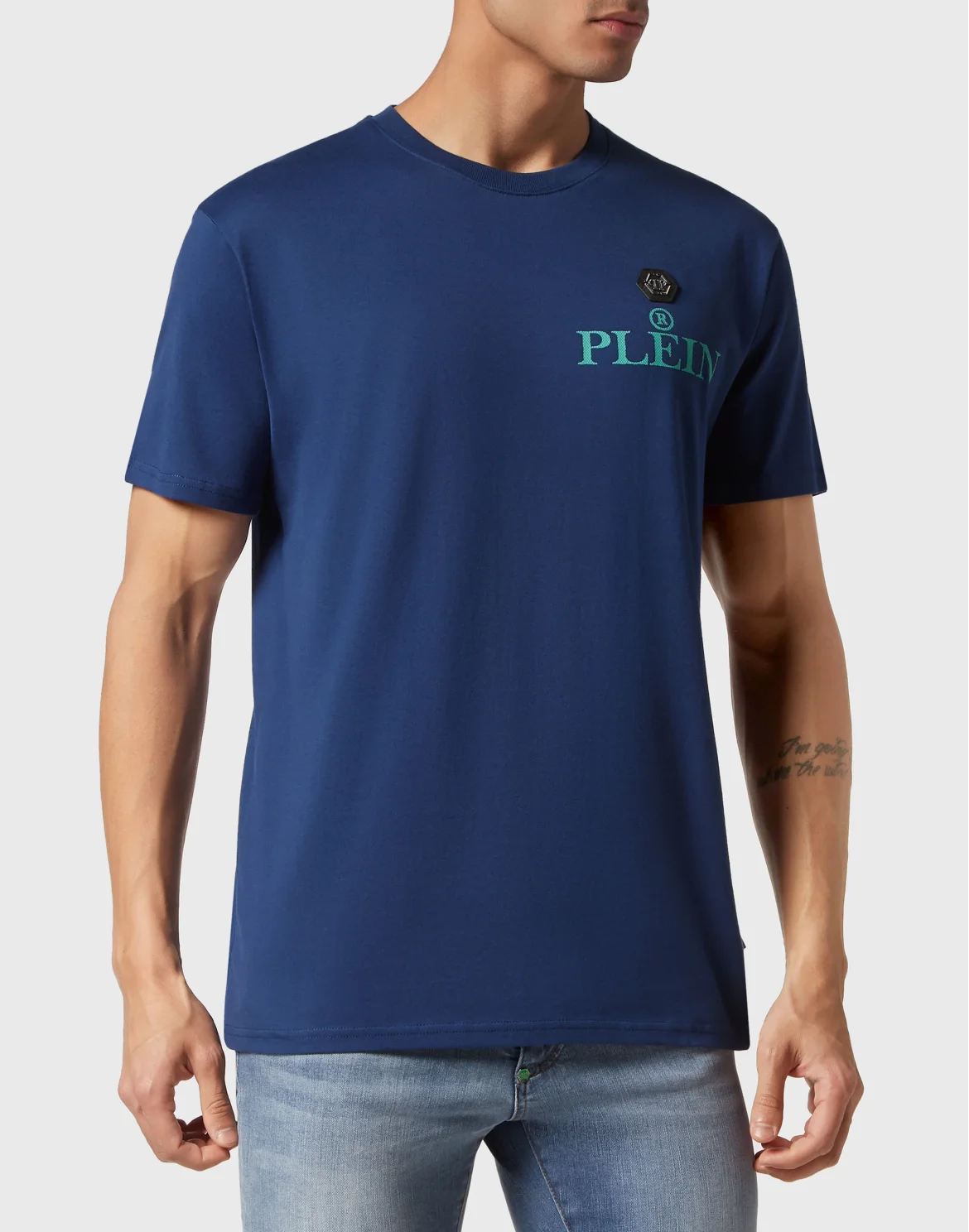 T-shirt Round Neck SS Iconic Plein, цвет: Синий