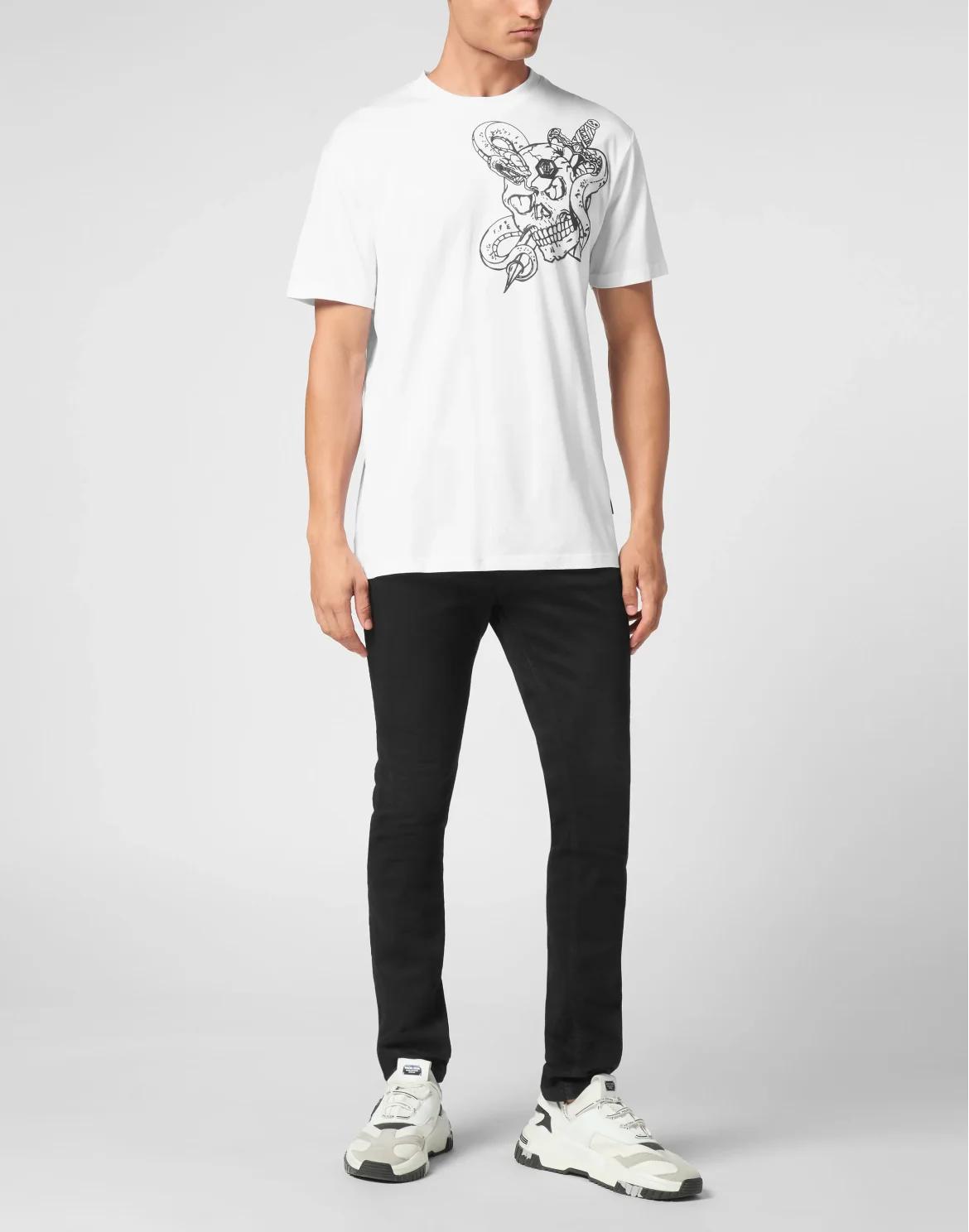 T-shirt Round Neck SS Snake, цвет: Белый